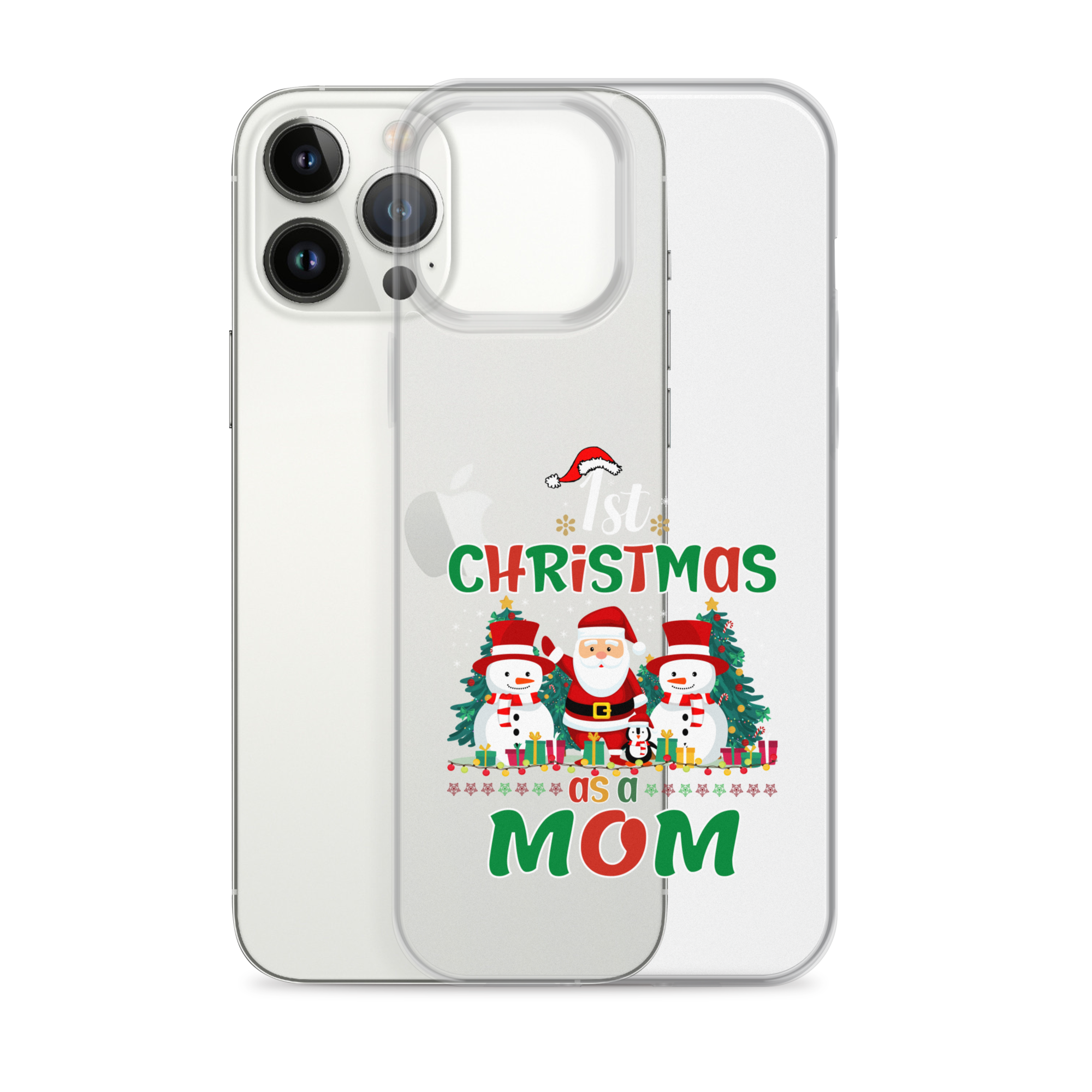 1st Christmas As A Mom Clear Case for iPhone®