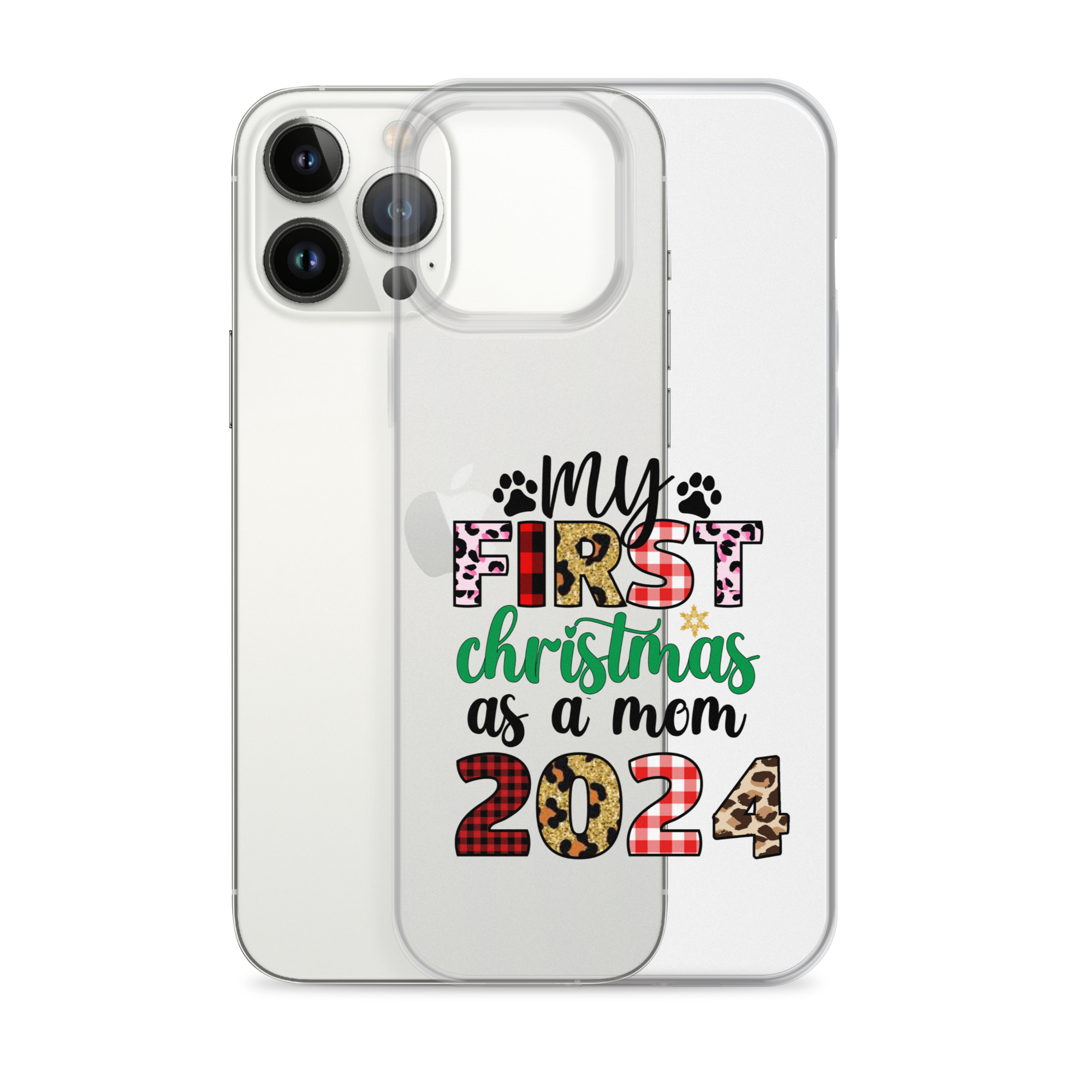 My First Christmas As A mom 2024 Clear Case for iPhone®