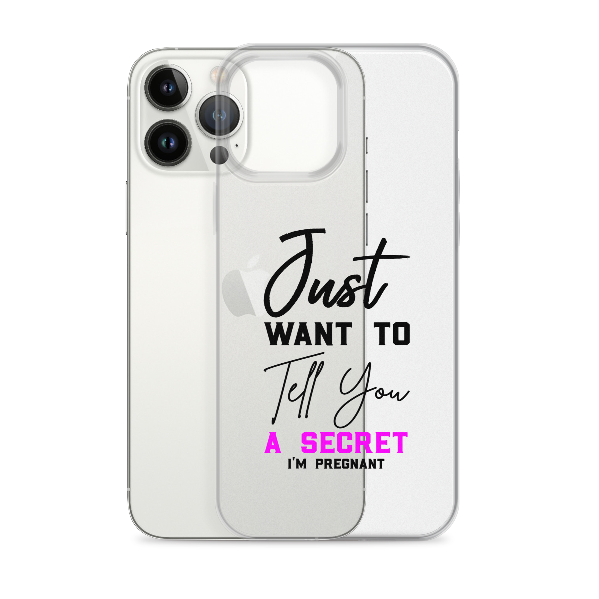 Just Want to Tell You A Secret I'm Pregnant Clear Case for iPhone®