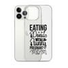 Eating Donuts For Two Funny Pregnant Mom Clear Case for iPhone®