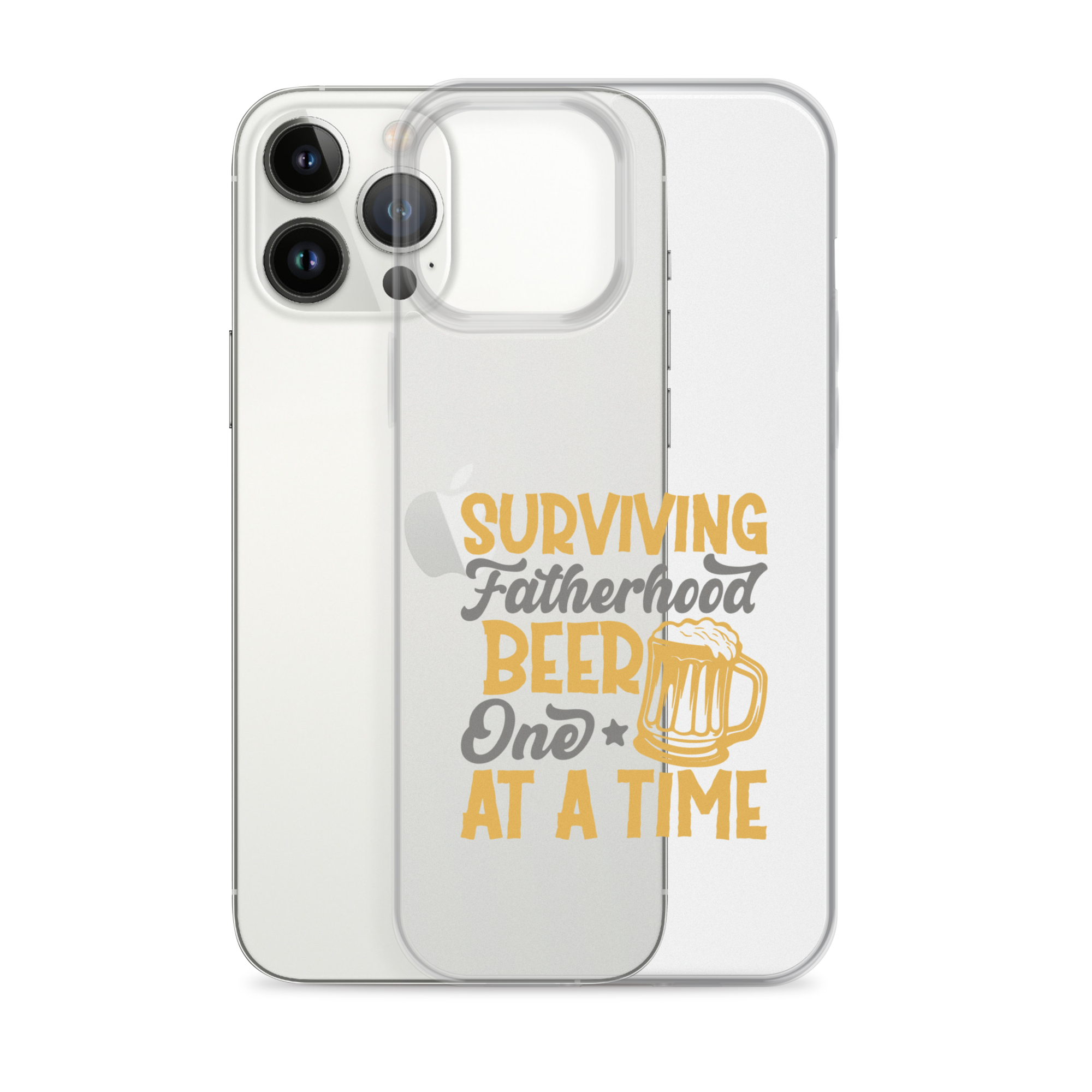 Surviving Fatherhood One Beer At A time Clear Case for iPhone®