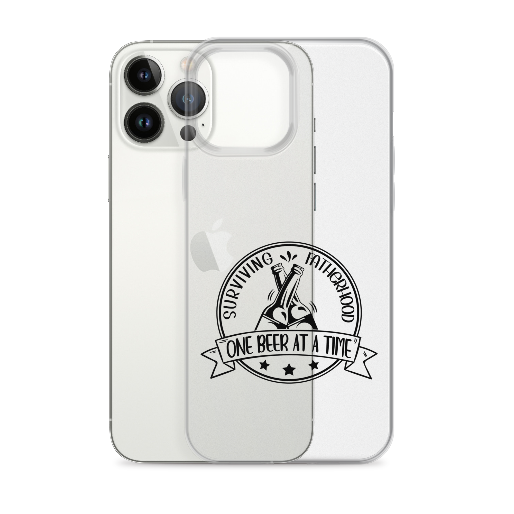 Surviving Fatherhood One Beer At A time Clear Case for iPhone®