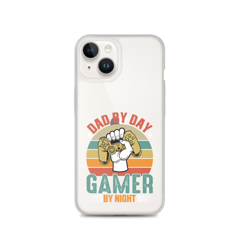 Dad By Day Gamer By Night Clear Case for iPhone®