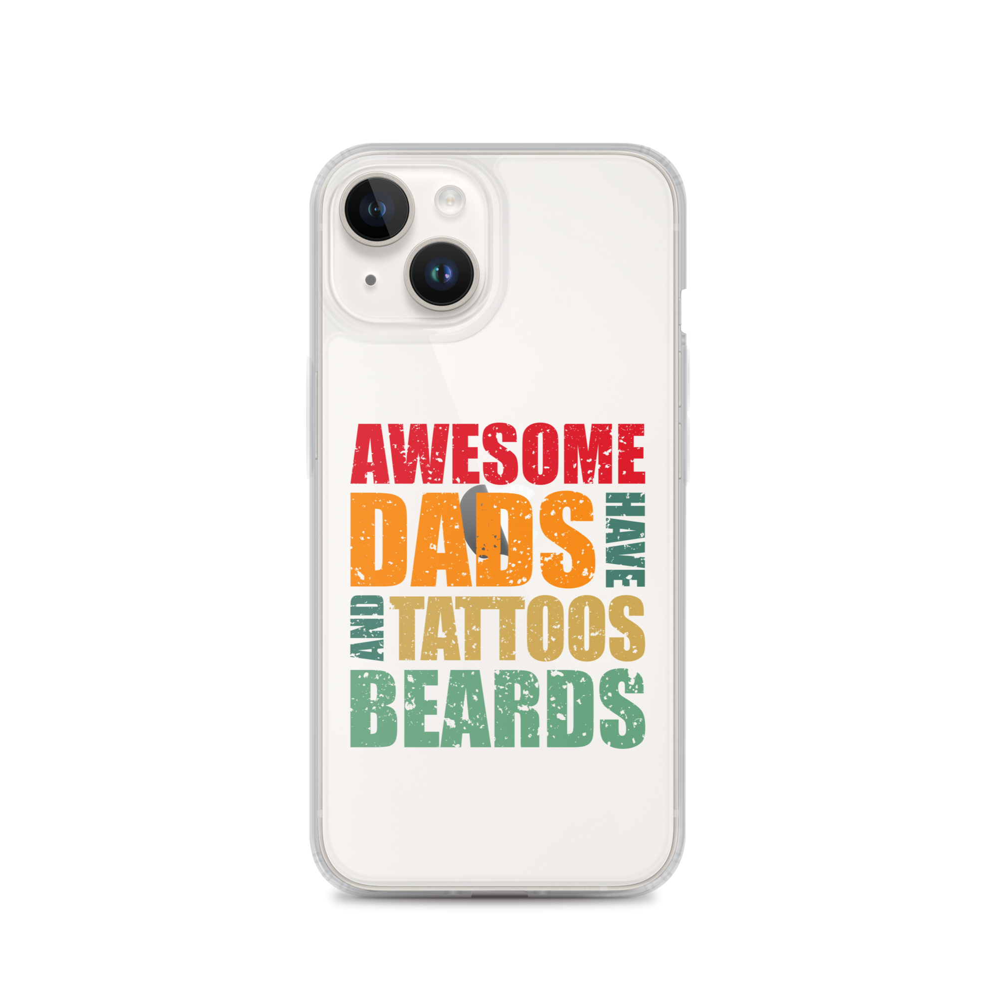 Awesome Dads Tattoos Beards Clear Case for iPhone®