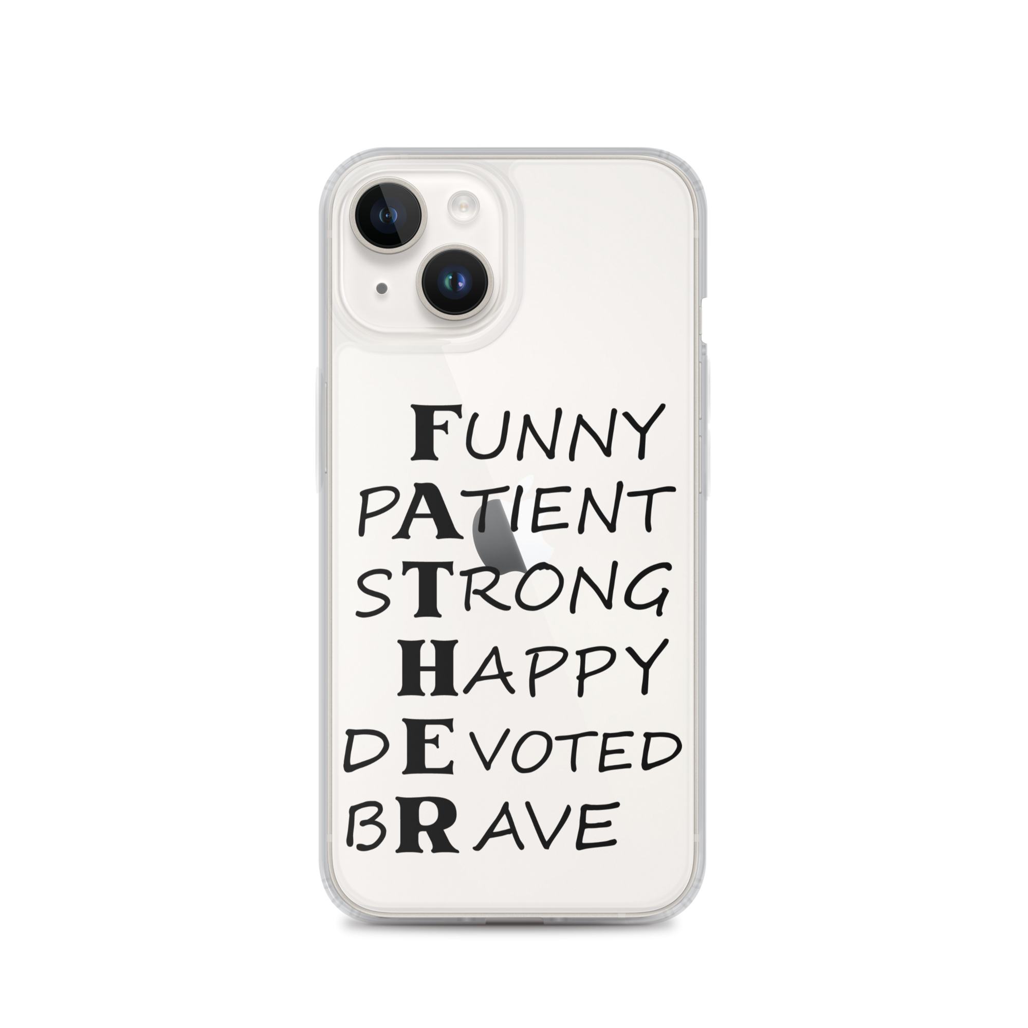 Funny Patient Strong Happy Devoted Brave Clear Case for iPhone®