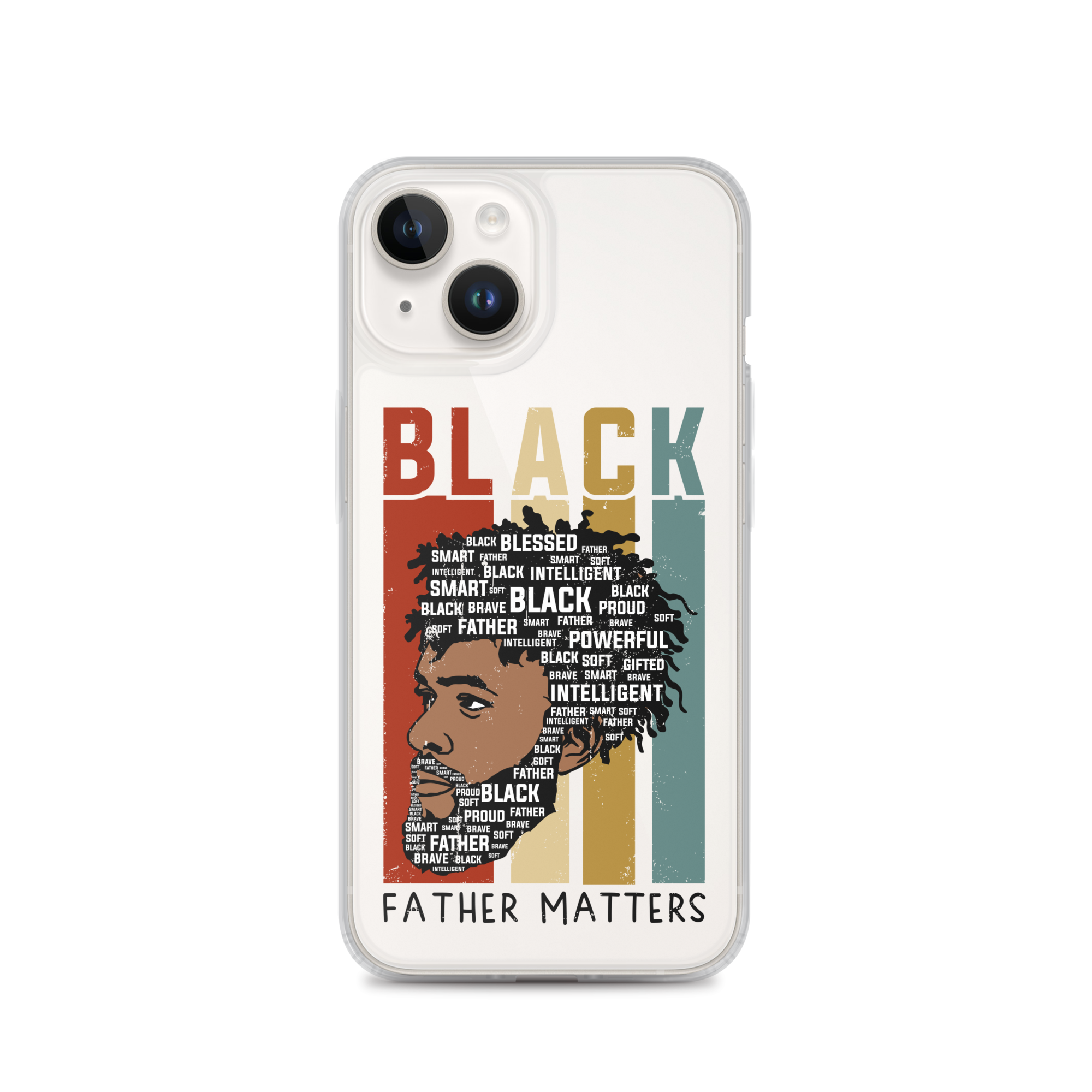 Black Father Matters Clear Case for iPhone®