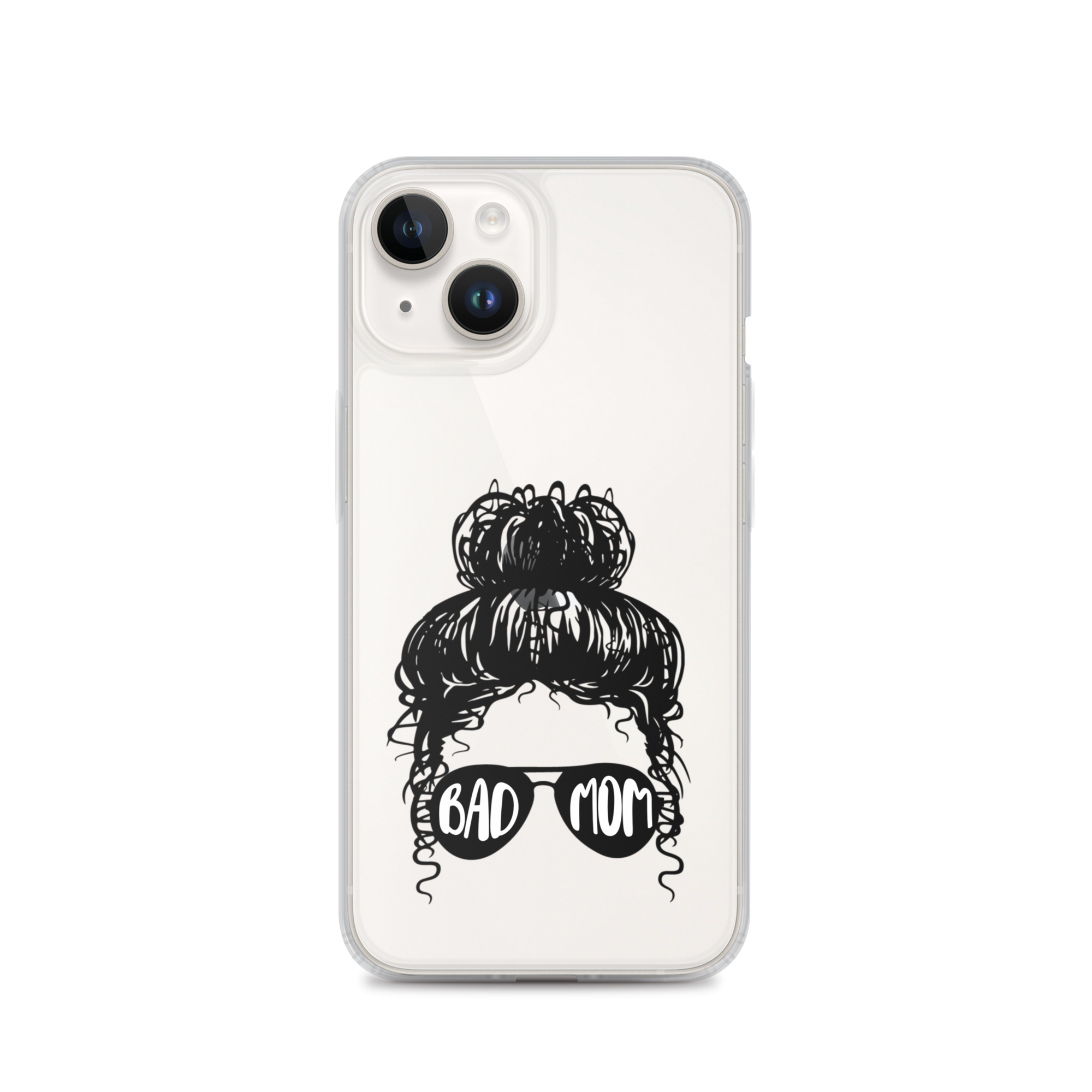 Bad Mom Messy Bun Clear Case for iPhone®