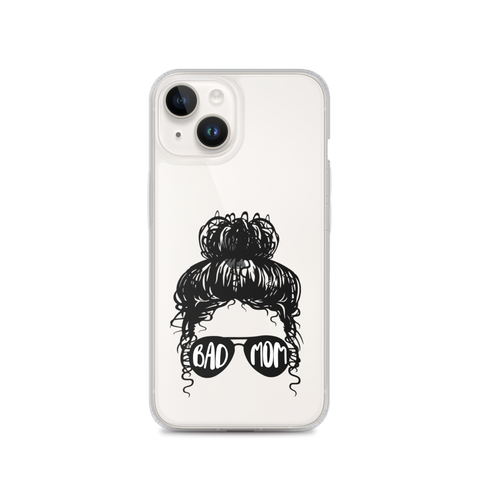 Bad Mom Messy Bun Clear Case for iPhone®