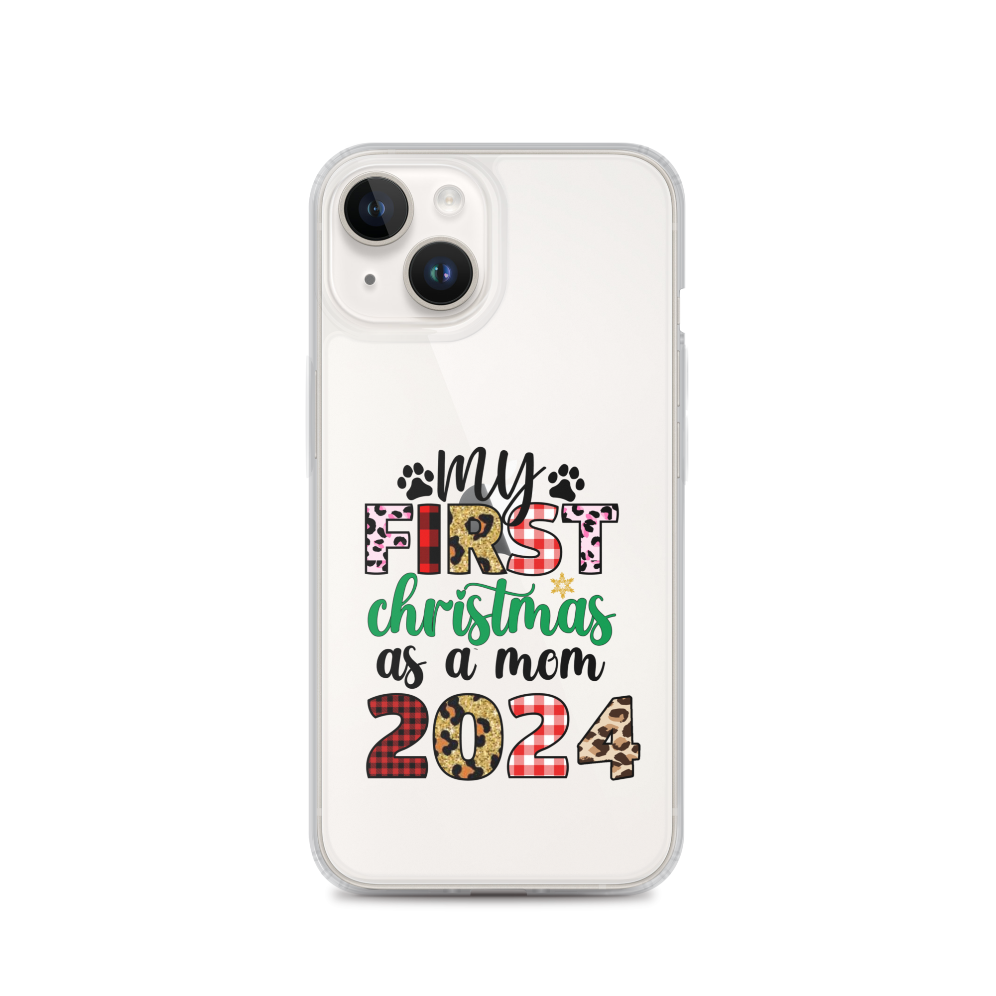 My First Christmas As A mom 2024 Clear Case for iPhone®