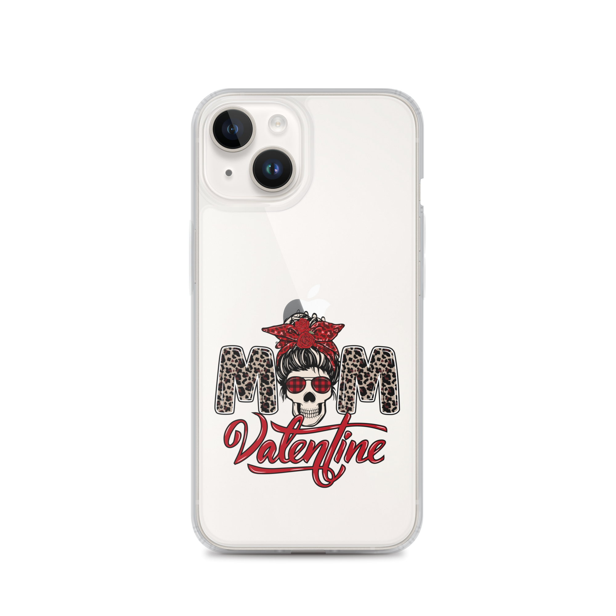 Skull Mom Valentine Clear Case for iPhone®