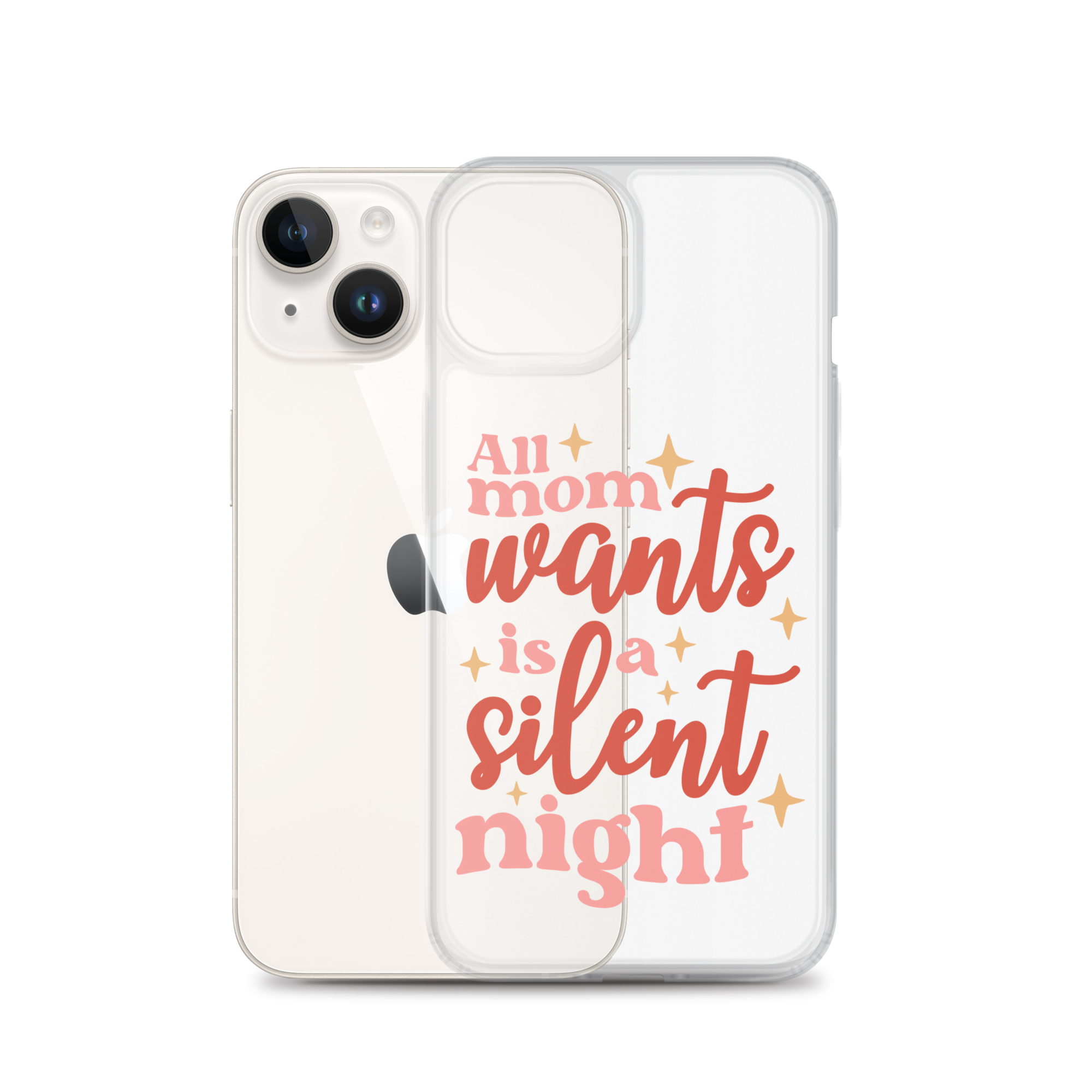 All Mom Wants Is A Silent Night Clear Case for iPhone®