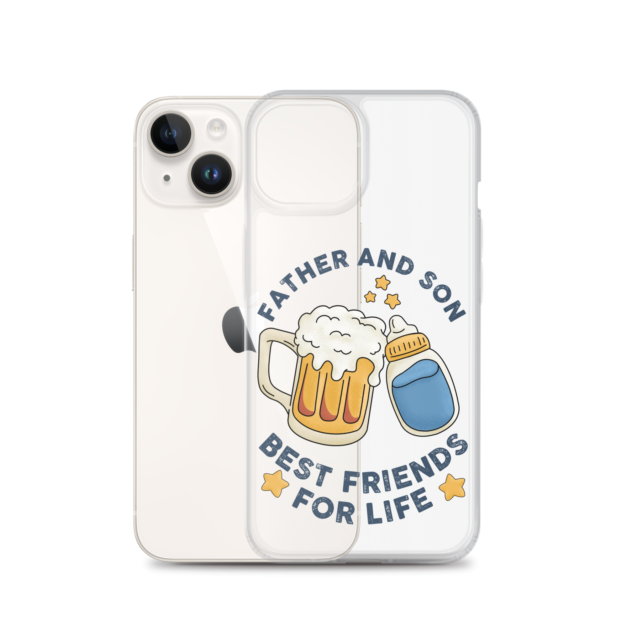 Father And Son Best Friends For Life Clear Case for iPhone®