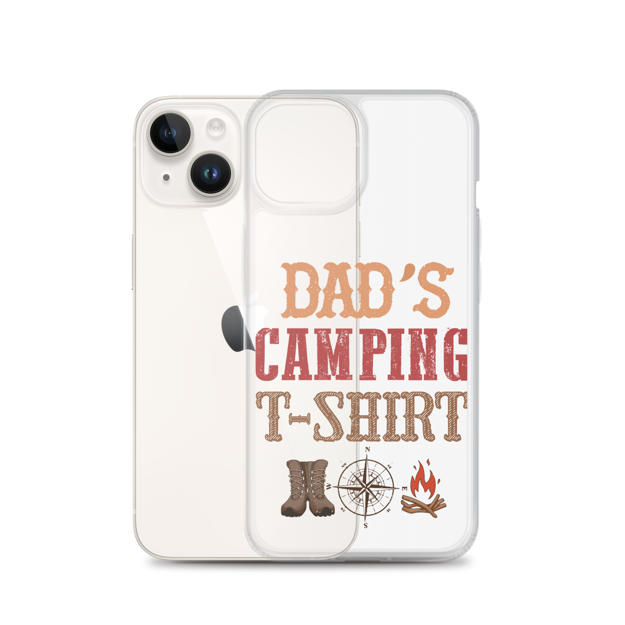 Dad's Camping T-Shirt Clear Case for iPhone®