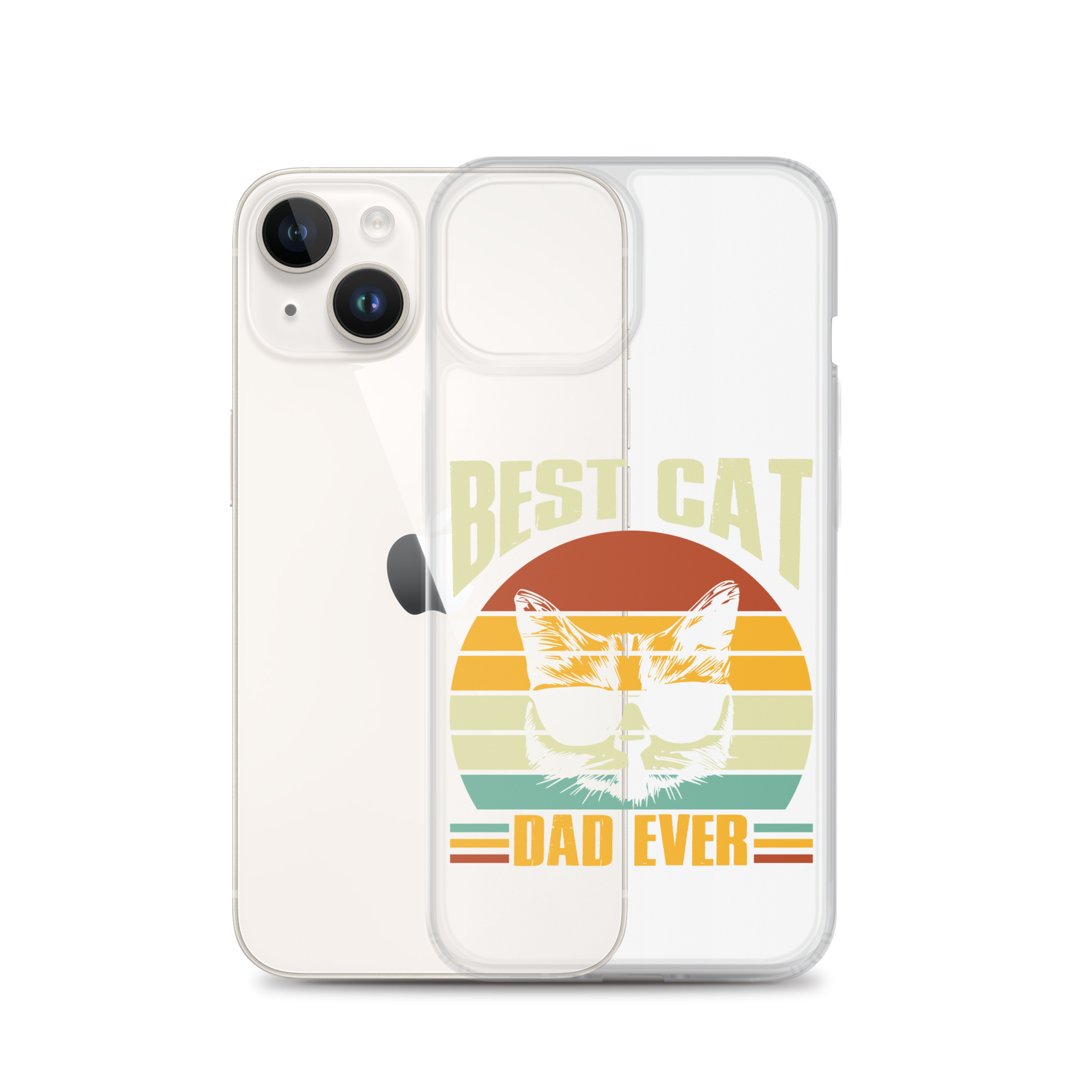 Best Cat Dad Ever Clear Case for iPhone®