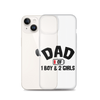 Dad Of 1 Boy And 2 Girls Clear Case for iPhone®