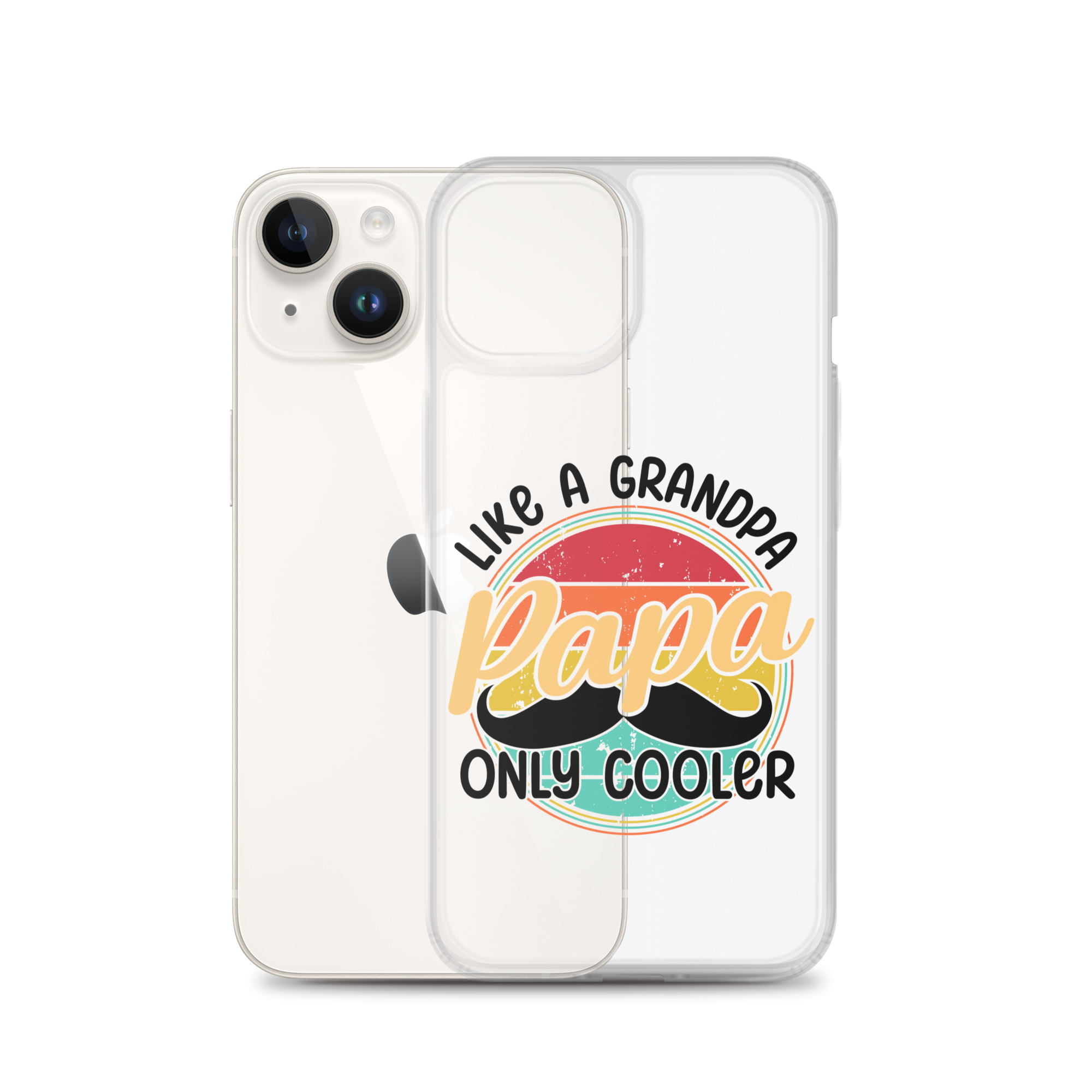 Papa Like A Grandpa Only Cooler Clear Case for iPhone®