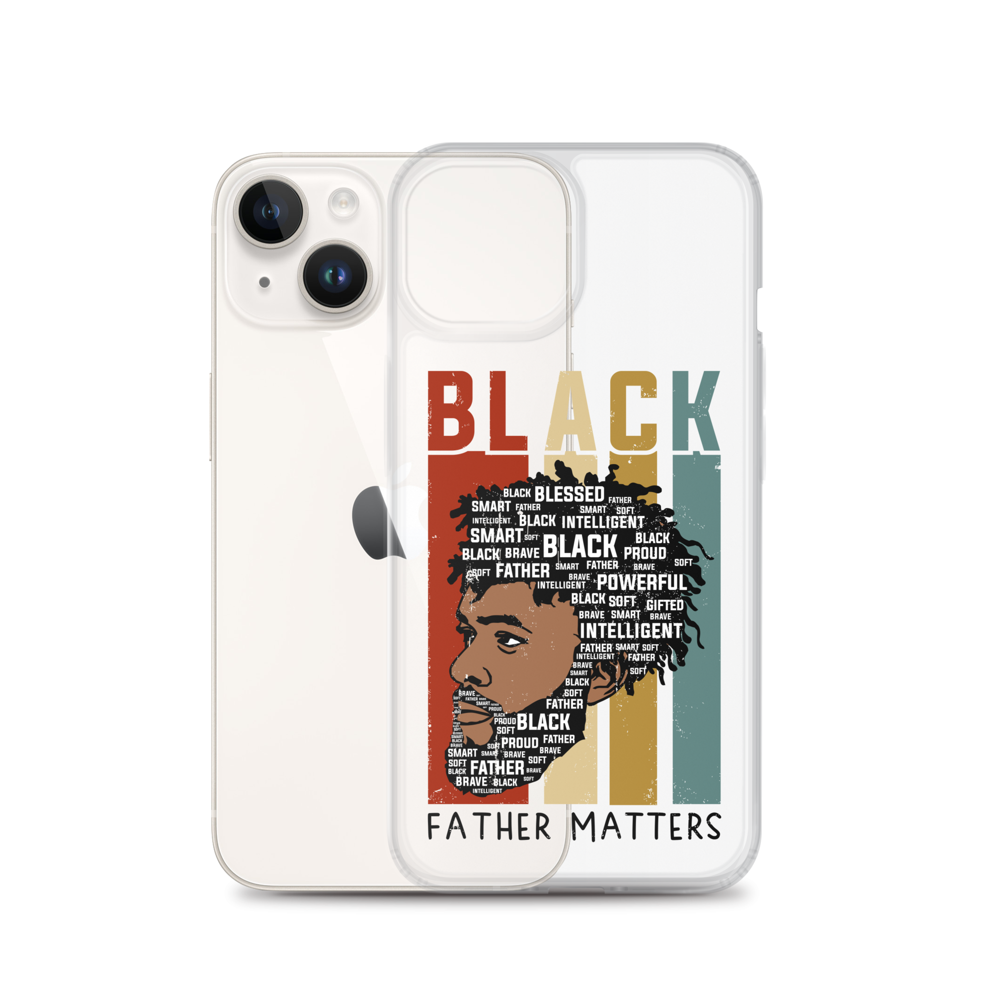 Black Father Matters Clear Case for iPhone®