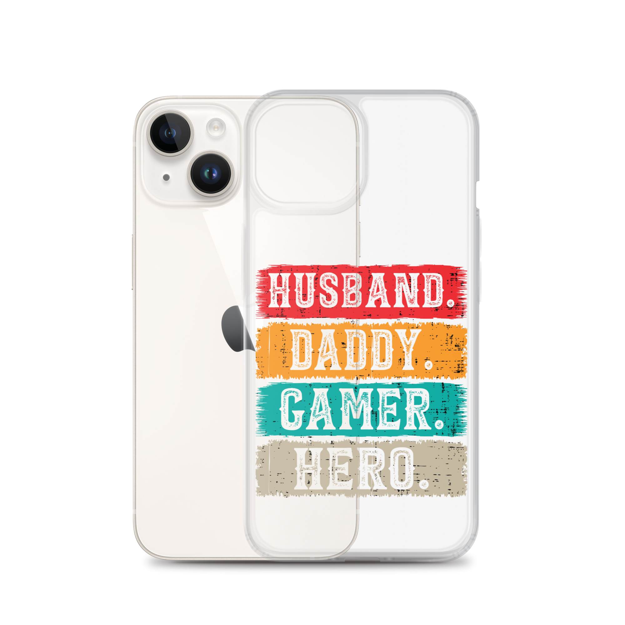 Husband, Daddy, Gamer, Hero Clear Case for iPhone®