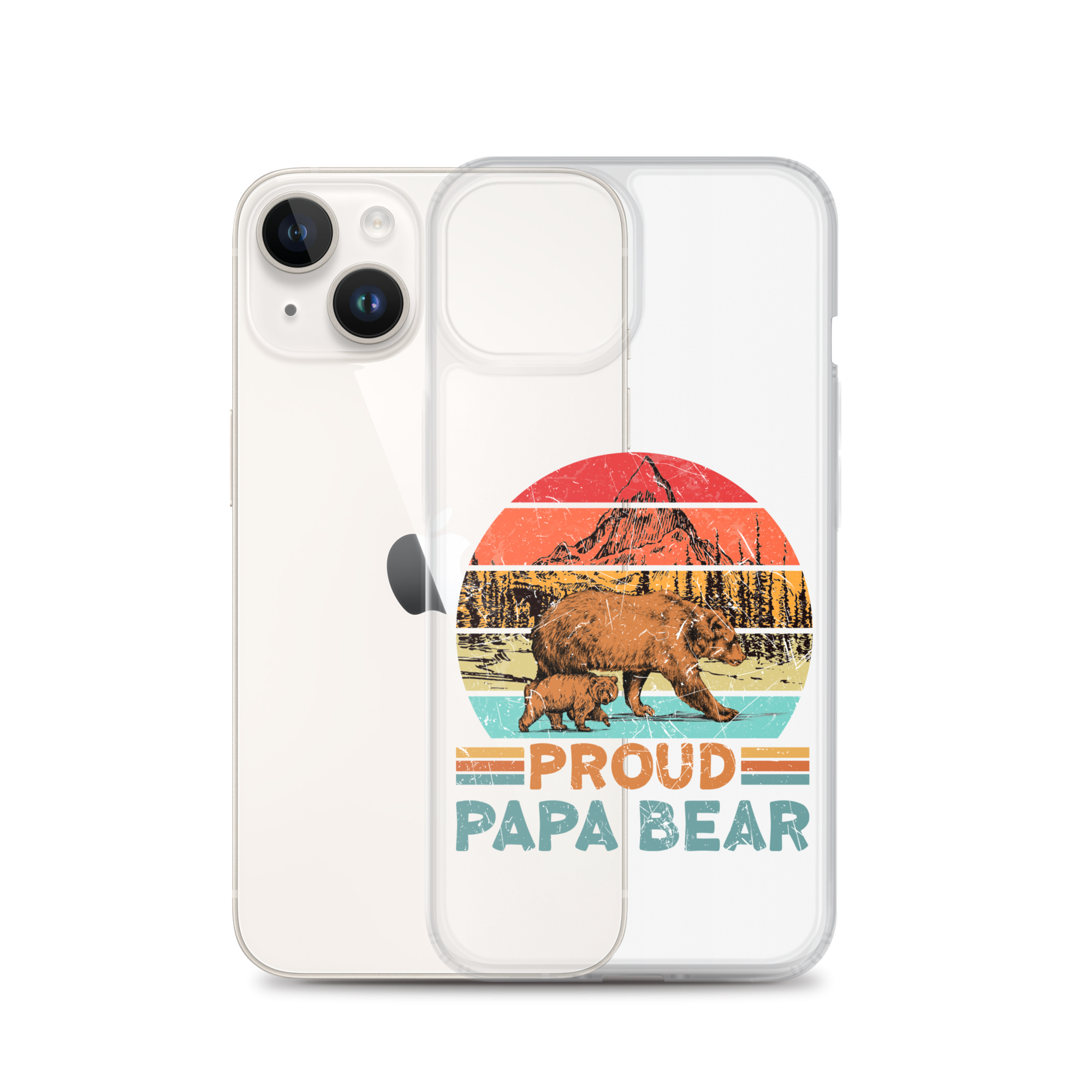 Proud Papa Bear Clear Case for iPhone®