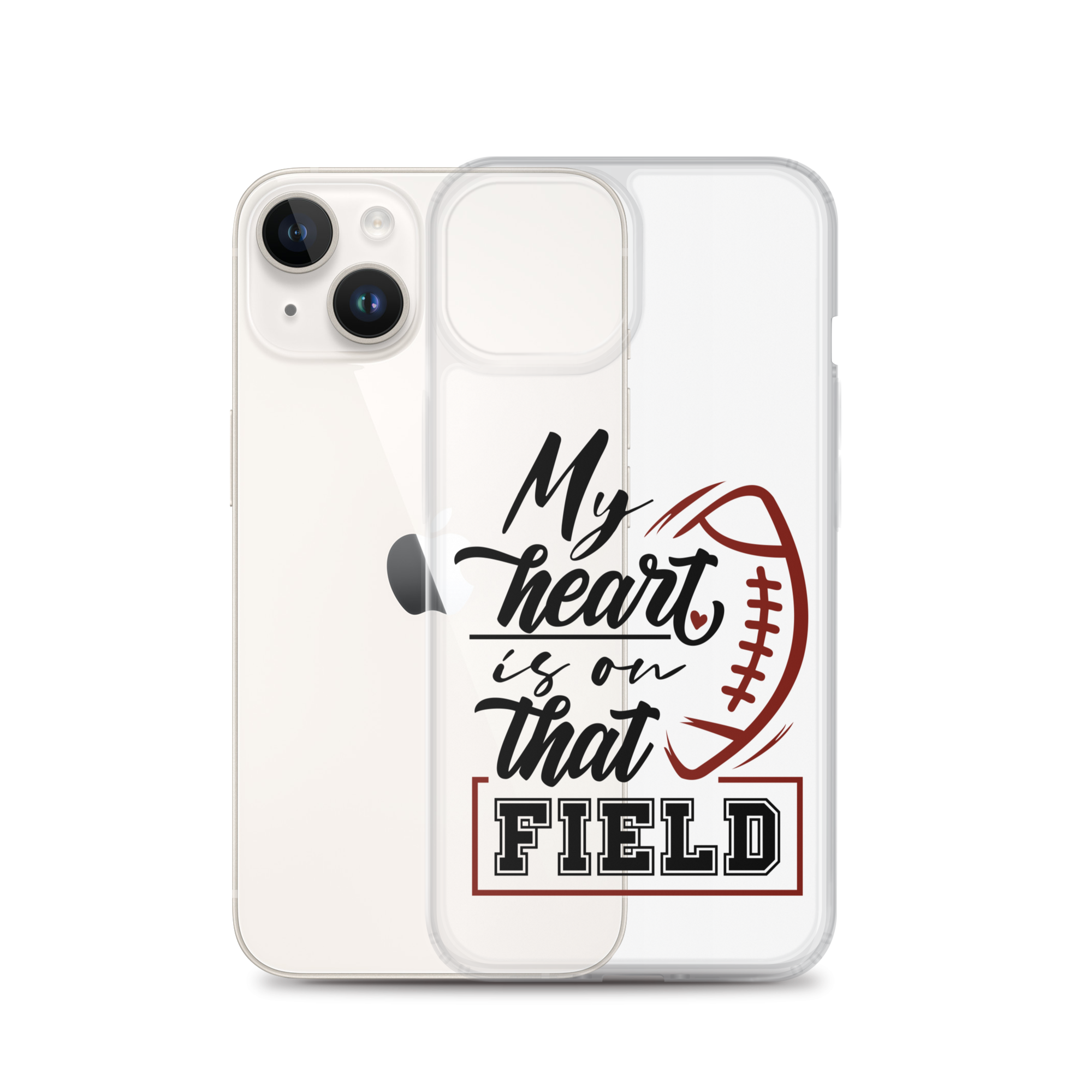 My Heart Is On That Field Clear Case for iPhone®