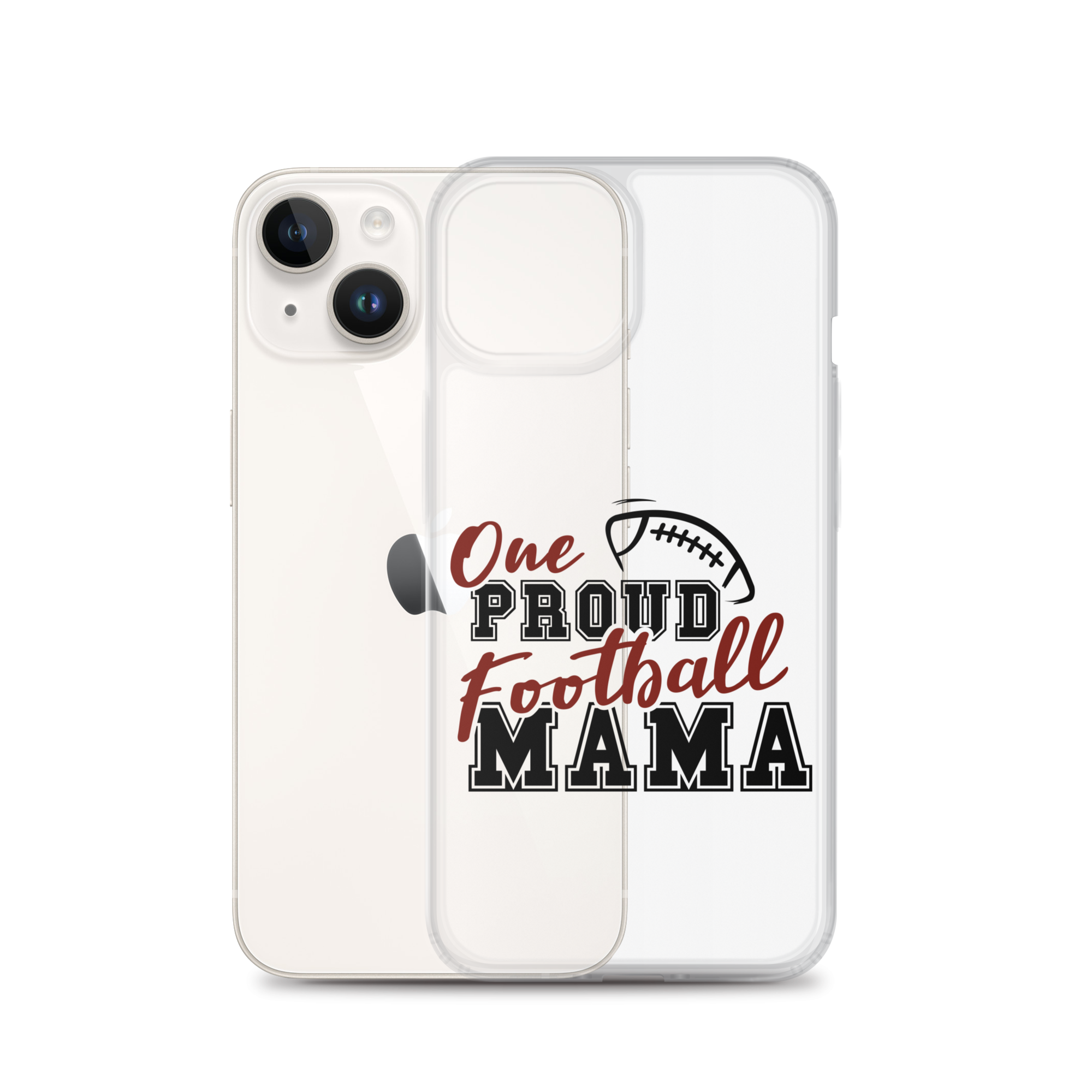 One Proud Football Mom Clear Case for iPhone®