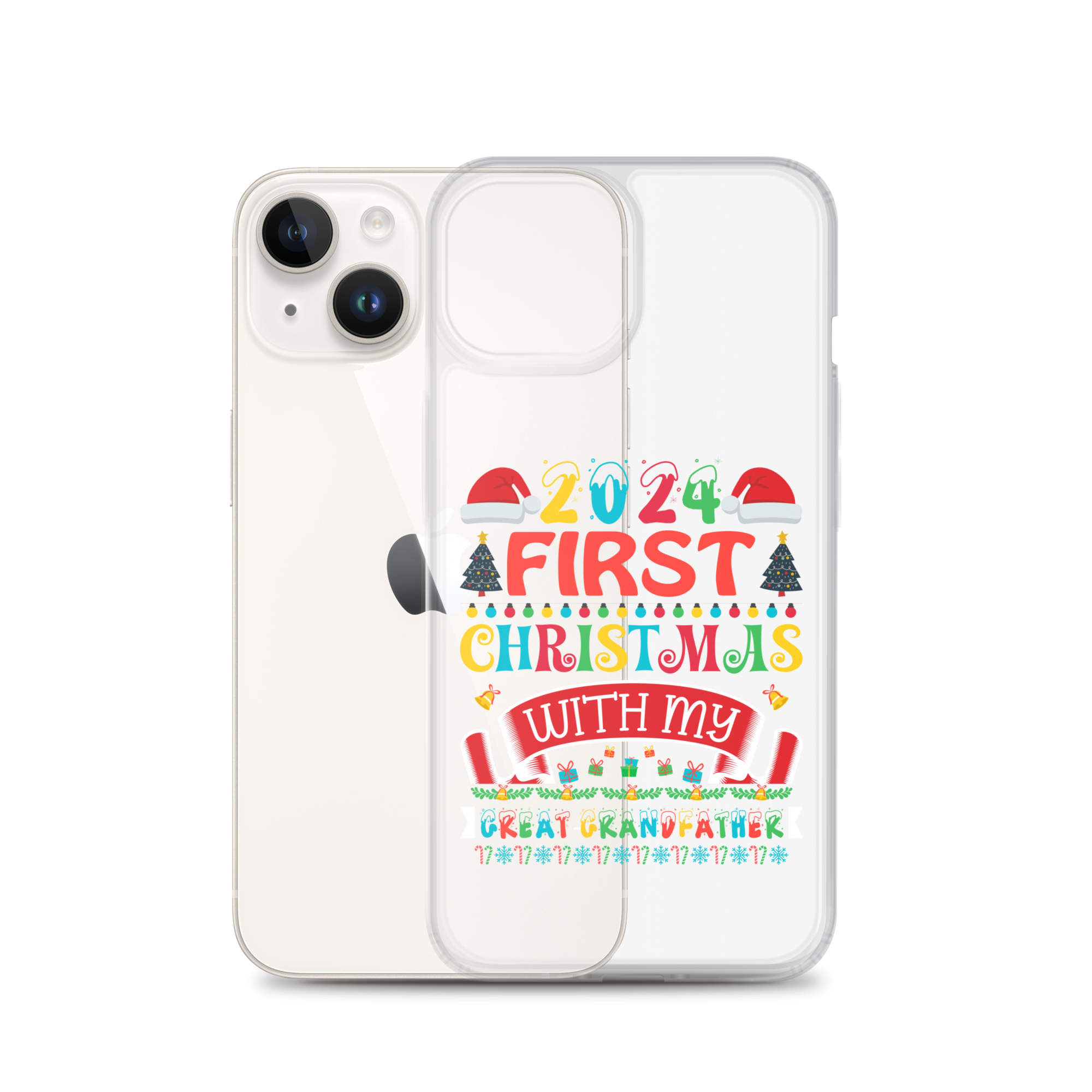 2024 My First Christmas With My Great Grandfather Clear Case for iPhone®