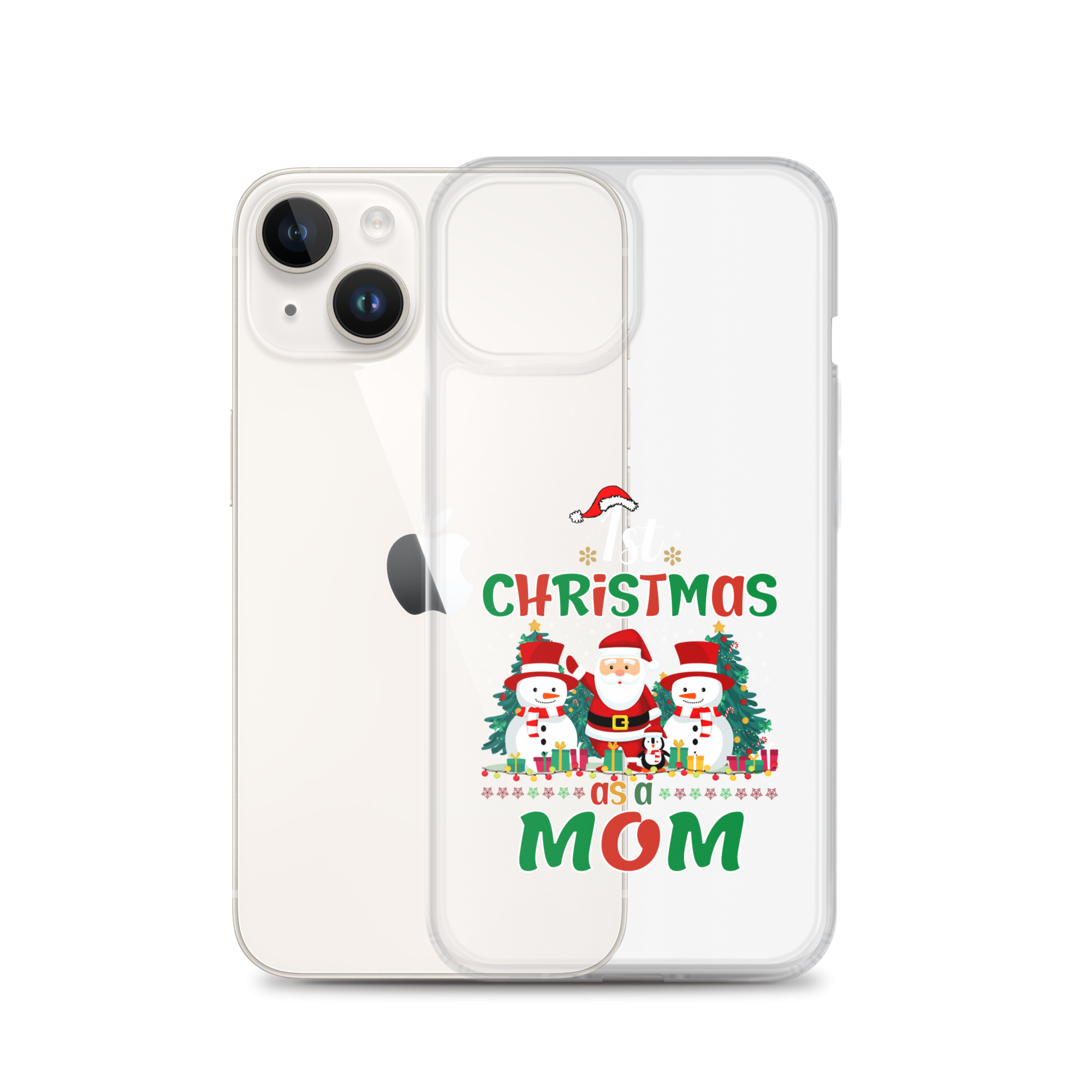 1st Christmas As A Mom Clear Case for iPhone®