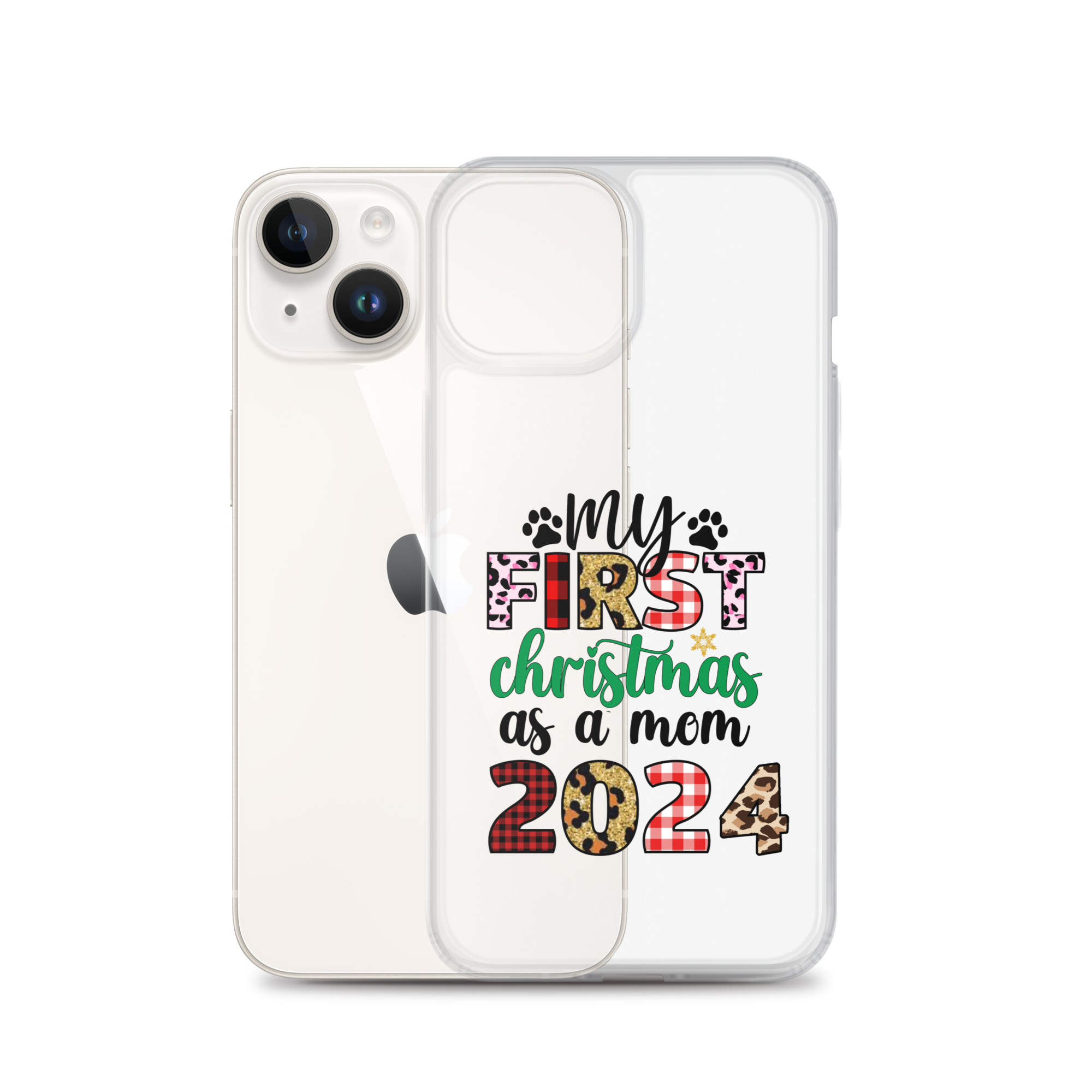 My First Christmas As A mom 2024 Clear Case for iPhone®