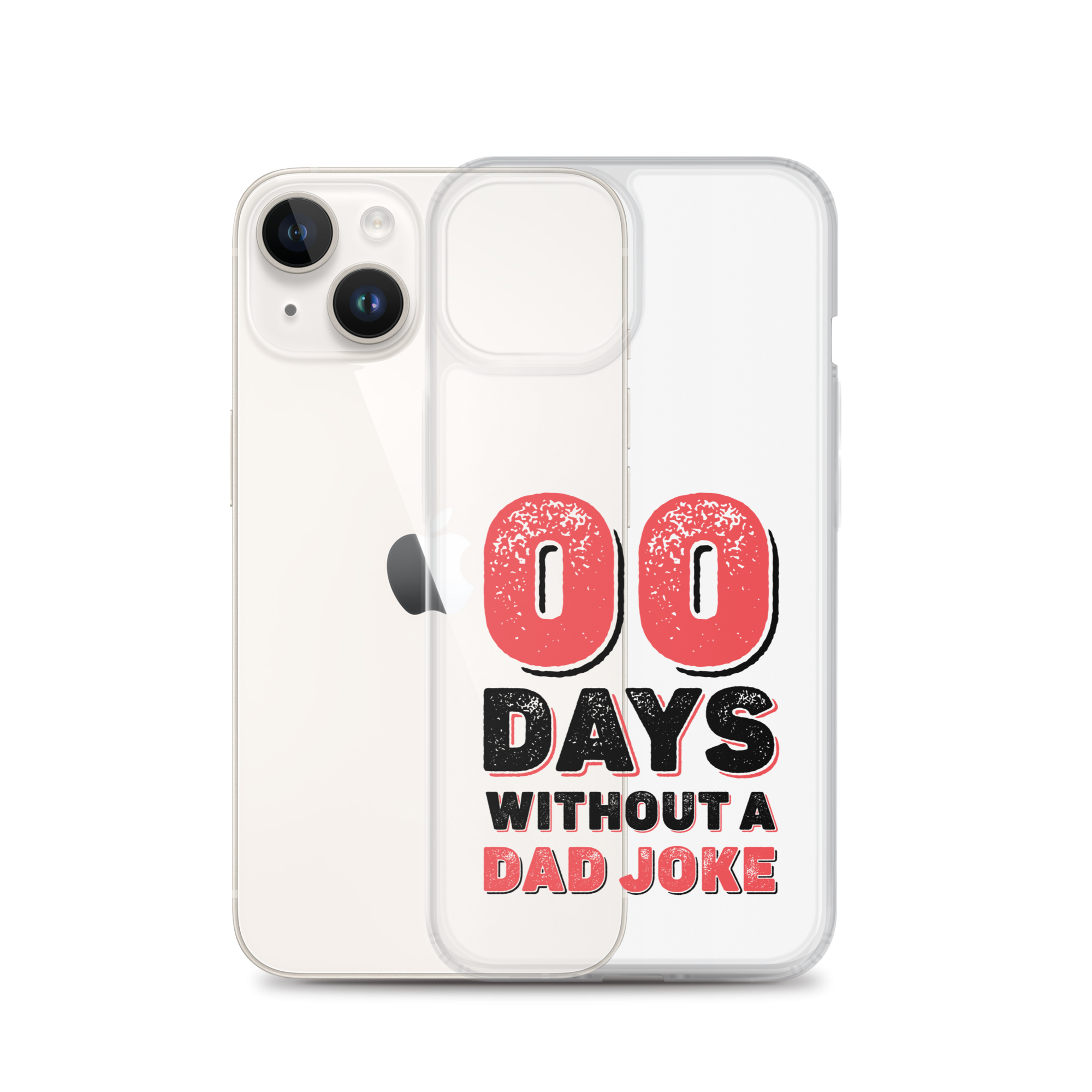 Zero Days Without A Dad Joke Clear Case for iPhone®