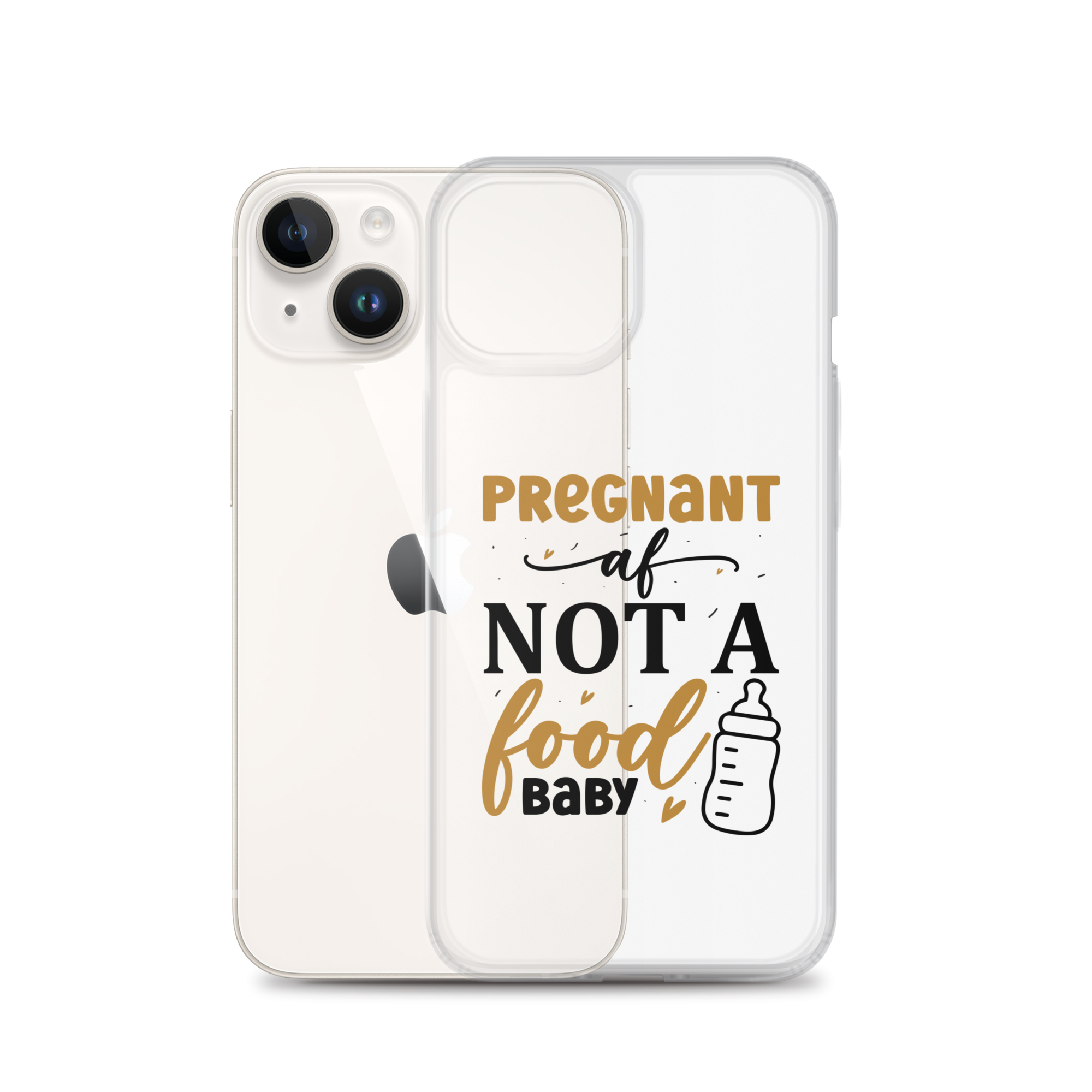 Pregnant AF Not A Food Baby Clear Case for iPhone®