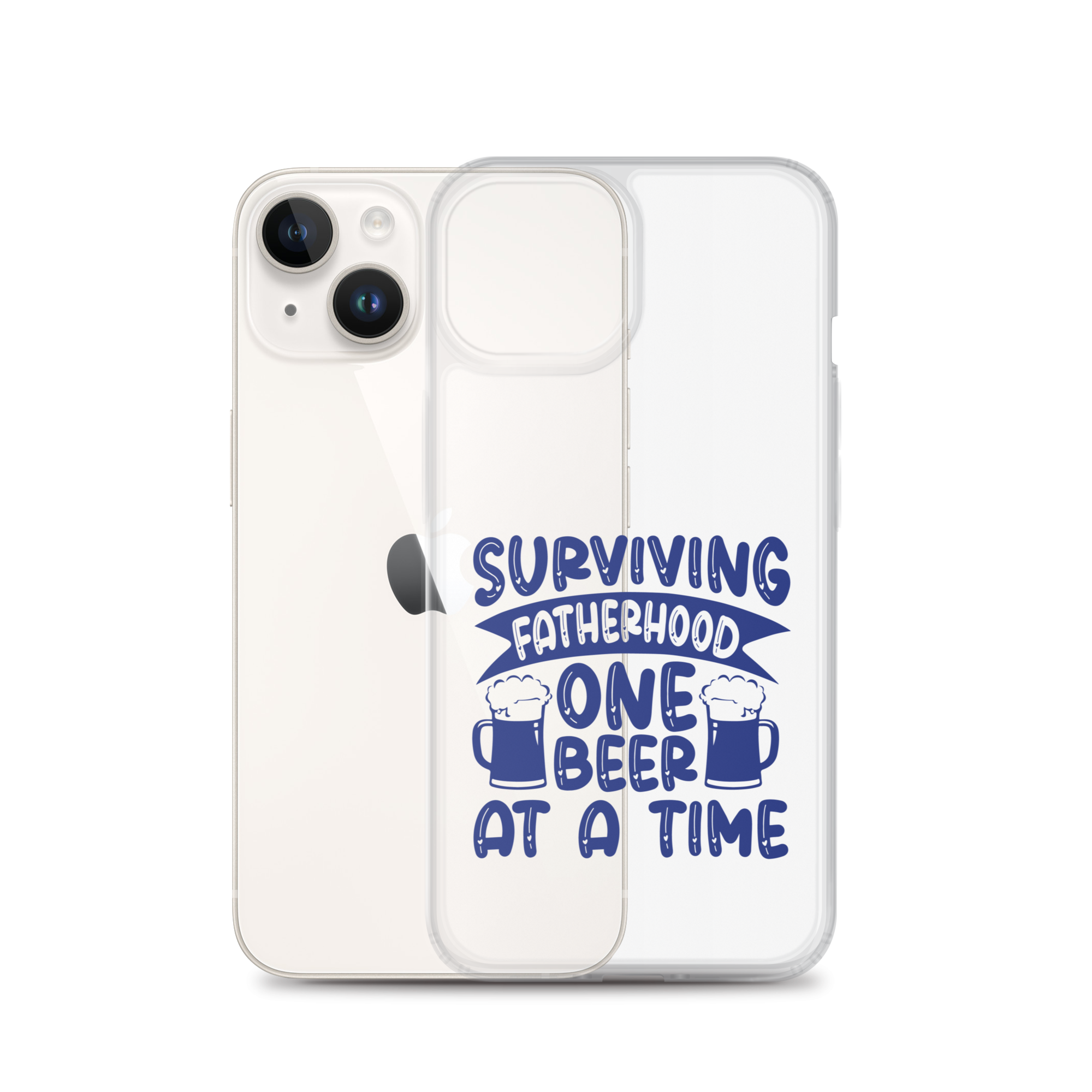 Surviving Fatherhood One Beer At A time Clear Case for iPhone®