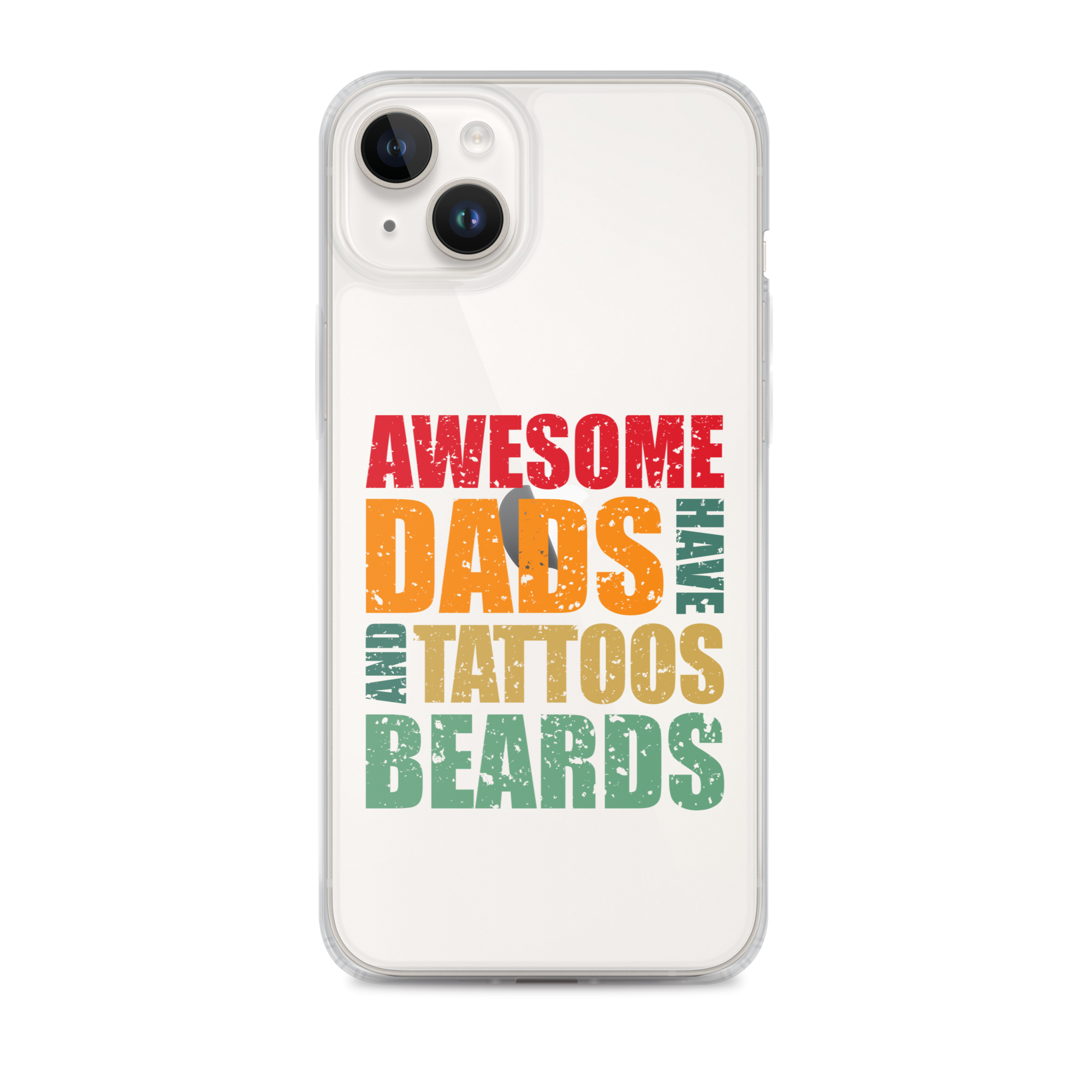 Awesome Dads Tattoos Beards Clear Case for iPhone®