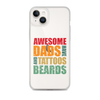 Awesome Dads Tattoos Beards Clear Case for iPhone®