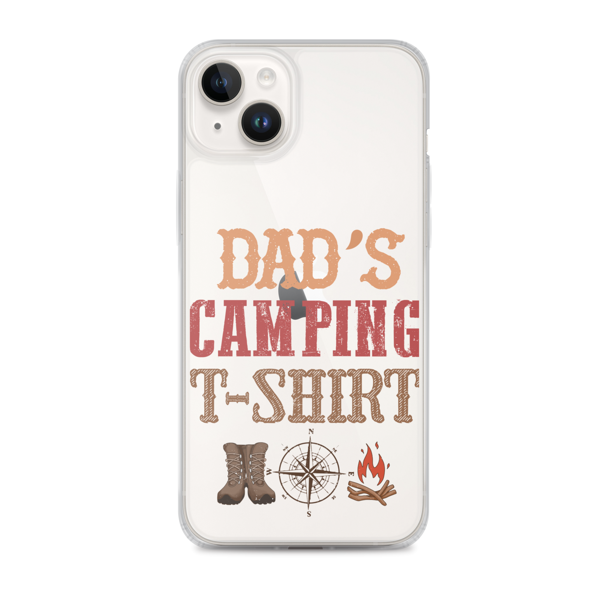 Dad's Camping T-Shirt Clear Case for iPhone®