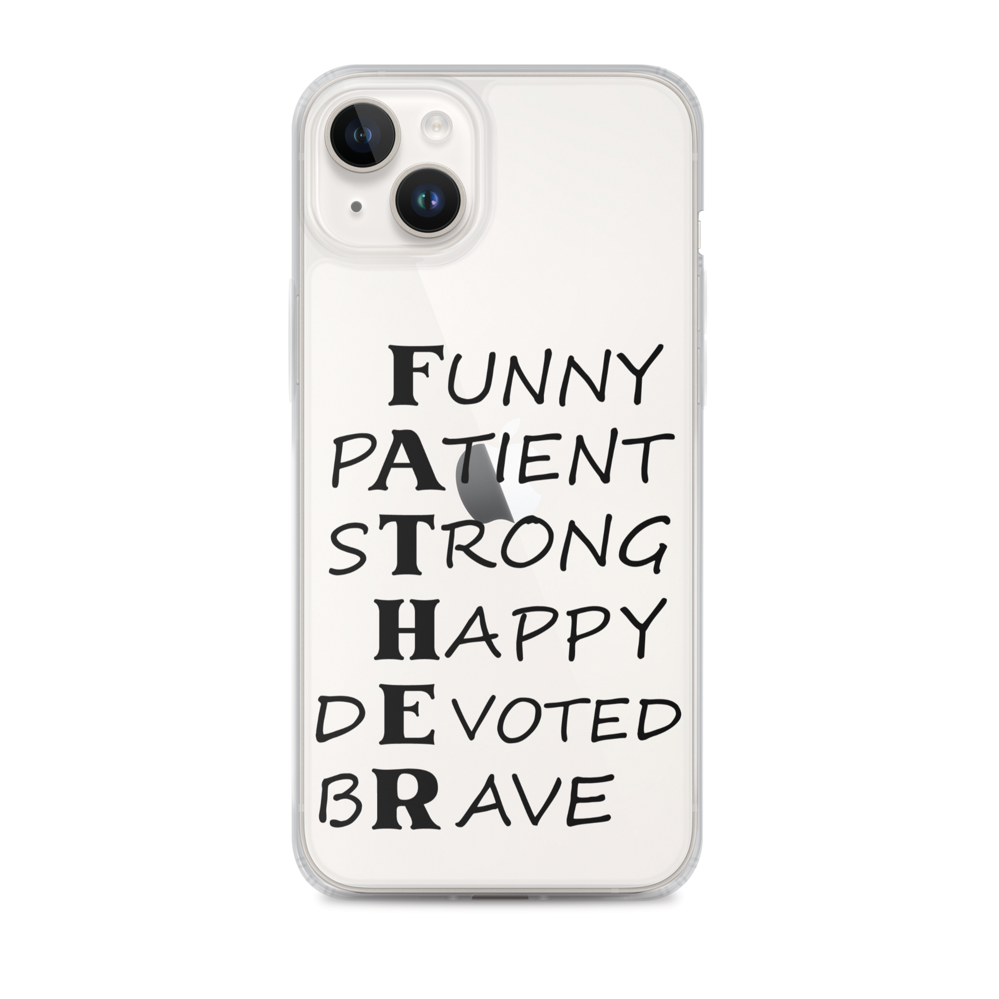 Funny Patient Strong Happy Devoted Brave Clear Case for iPhone®