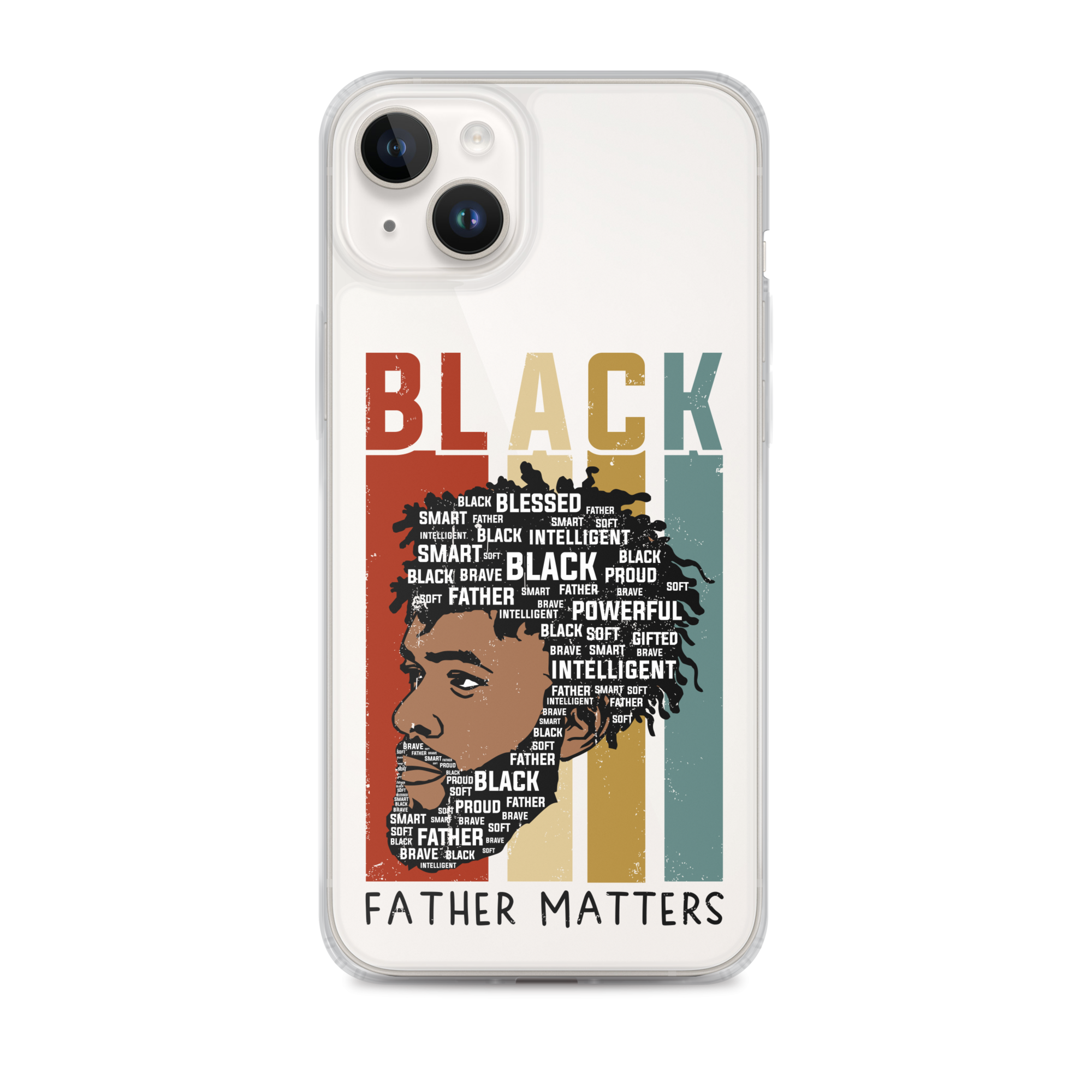 Black Father Matters Clear Case for iPhone®