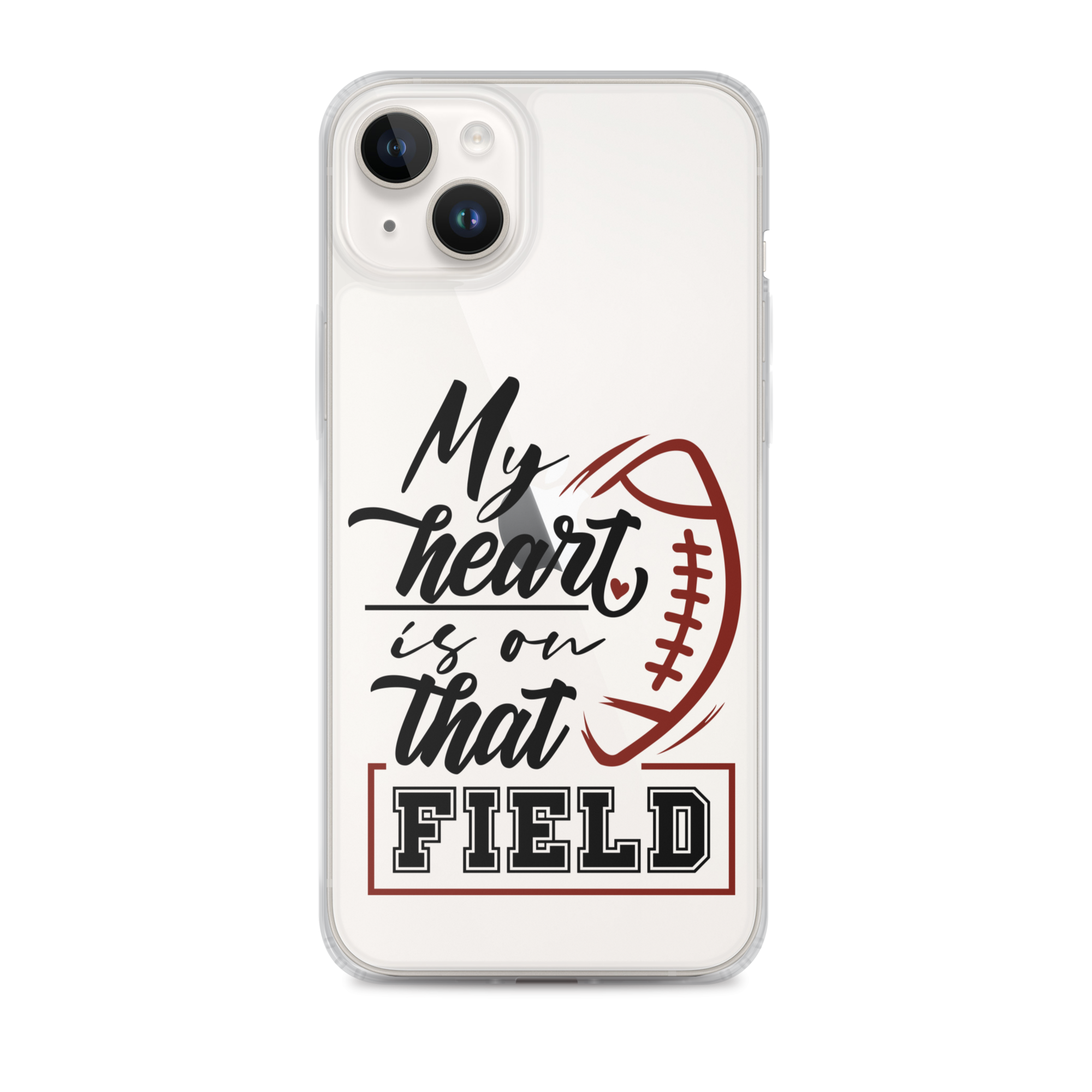 My Heart Is On That Field Clear Case for iPhone®