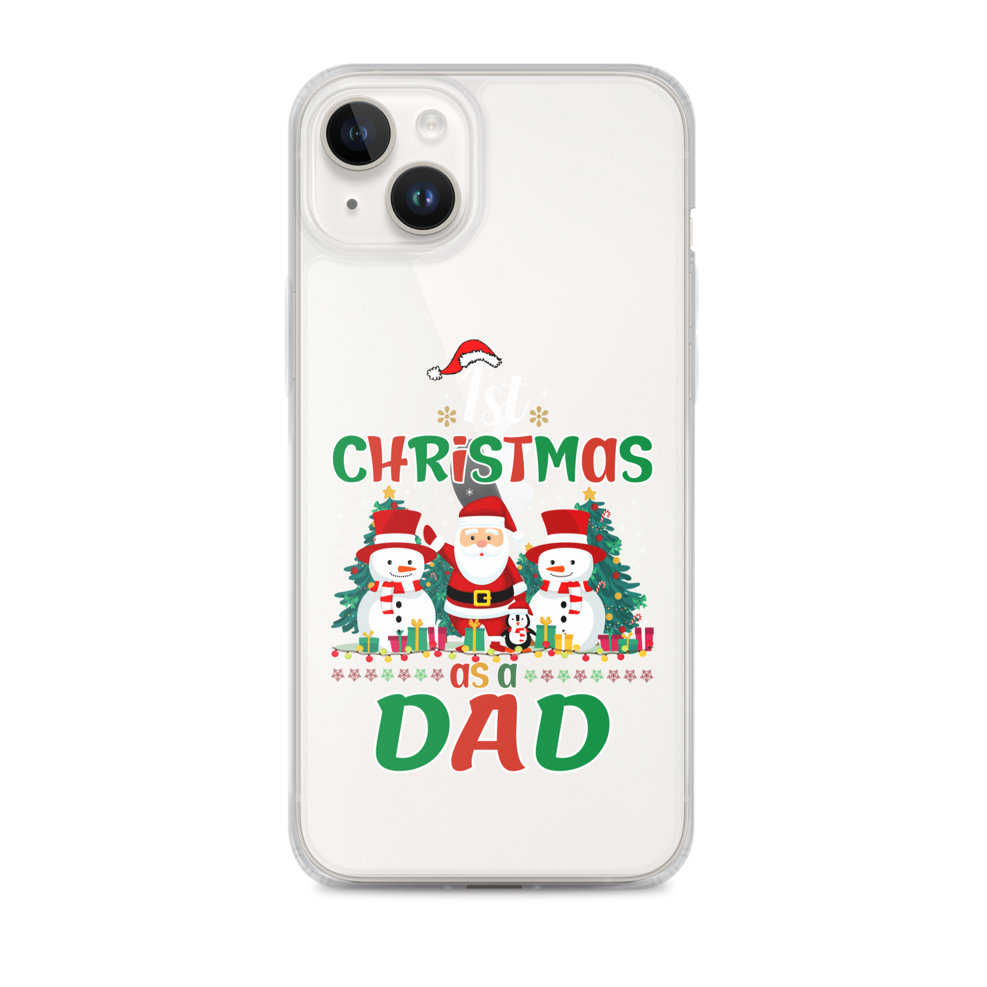 1st Christmas As A Dad Clear Case for iPhone®