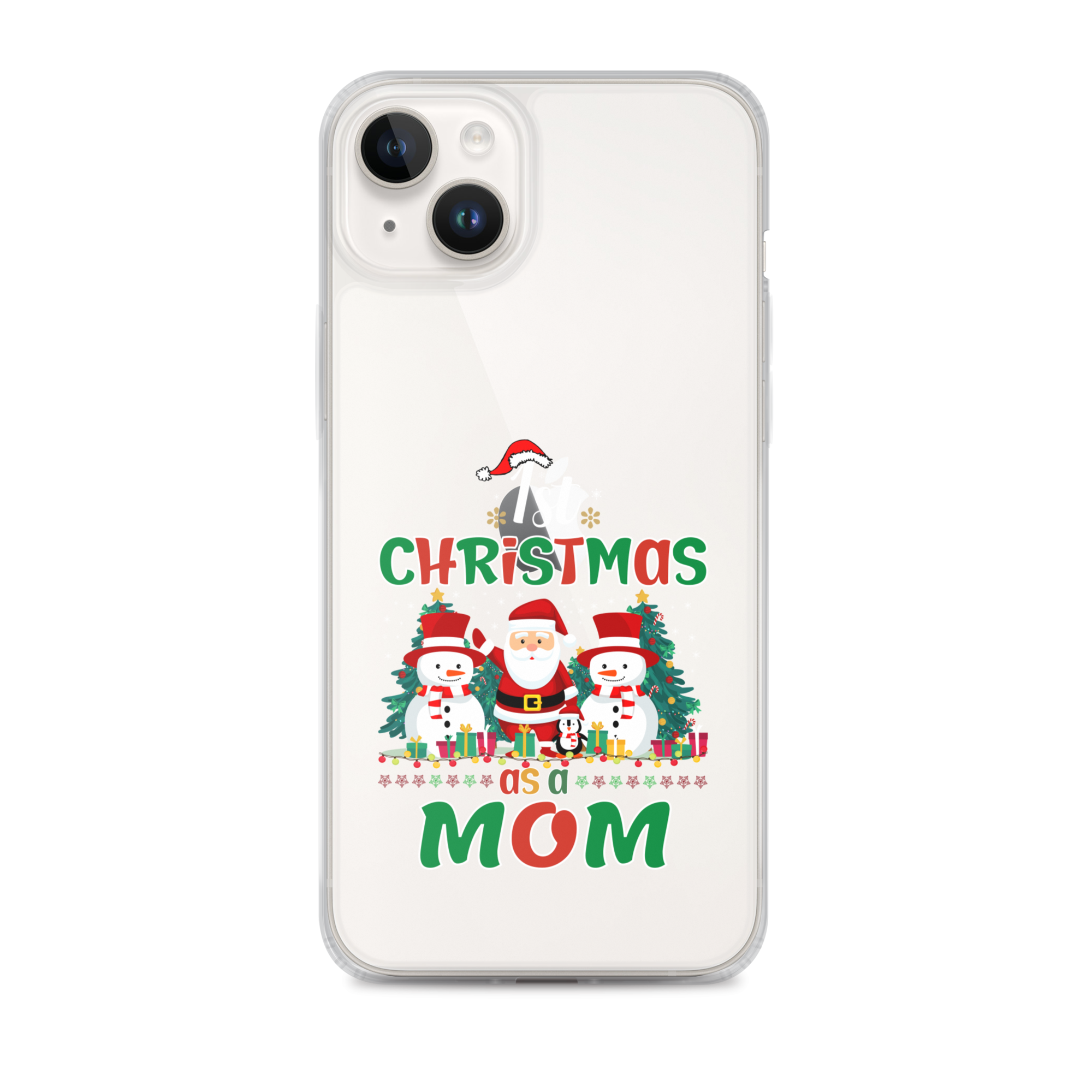 1st Christmas As A Mom Clear Case for iPhone®