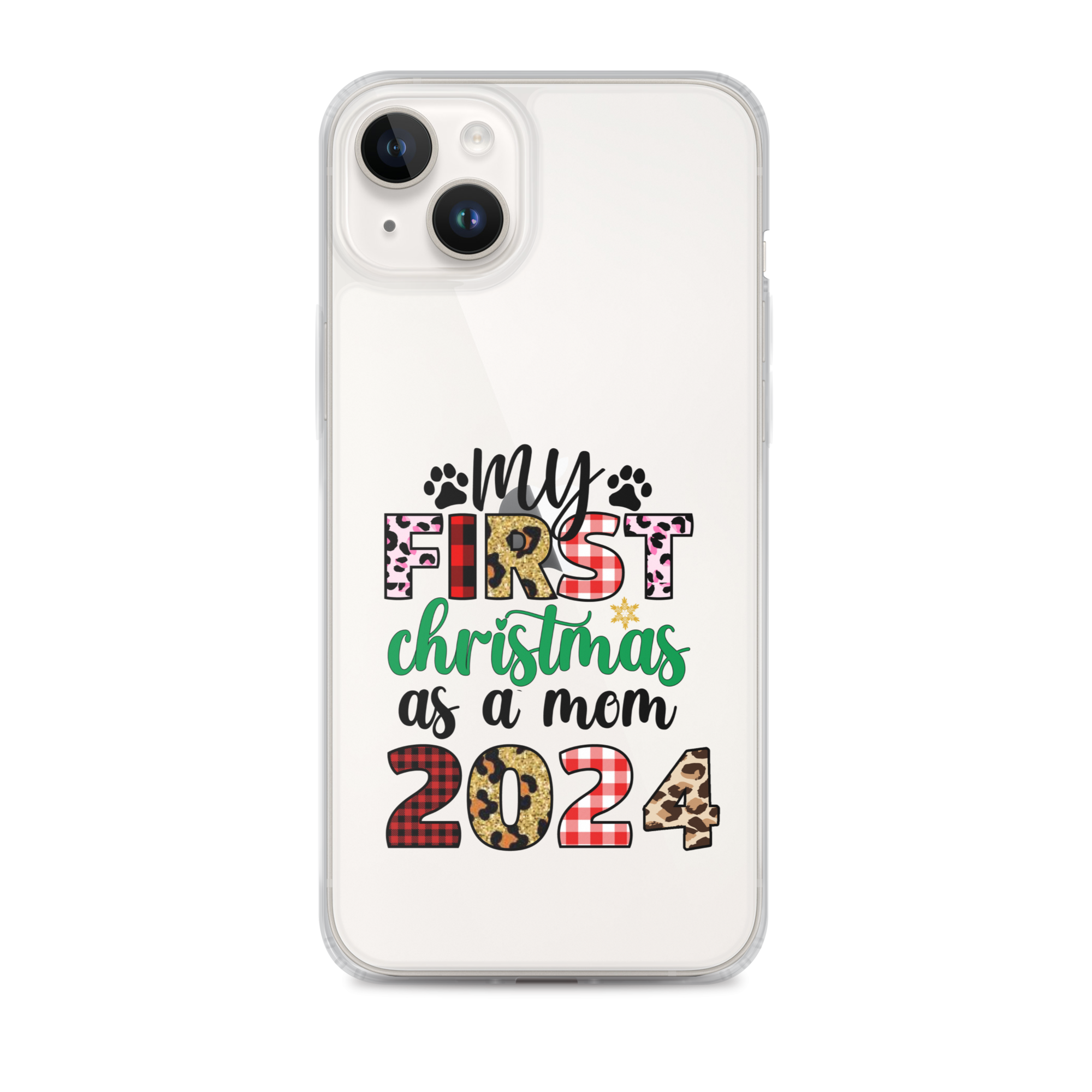 My First Christmas As A mom 2024 Clear Case for iPhone®