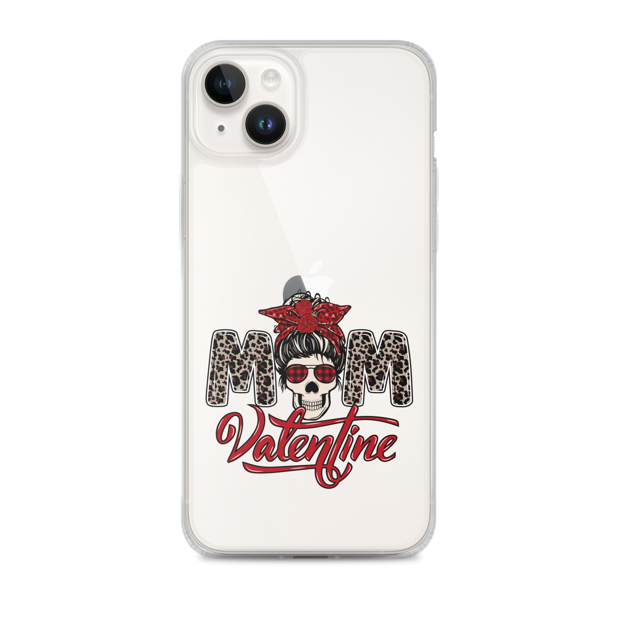 Skull Mom Valentine Clear Case for iPhone®