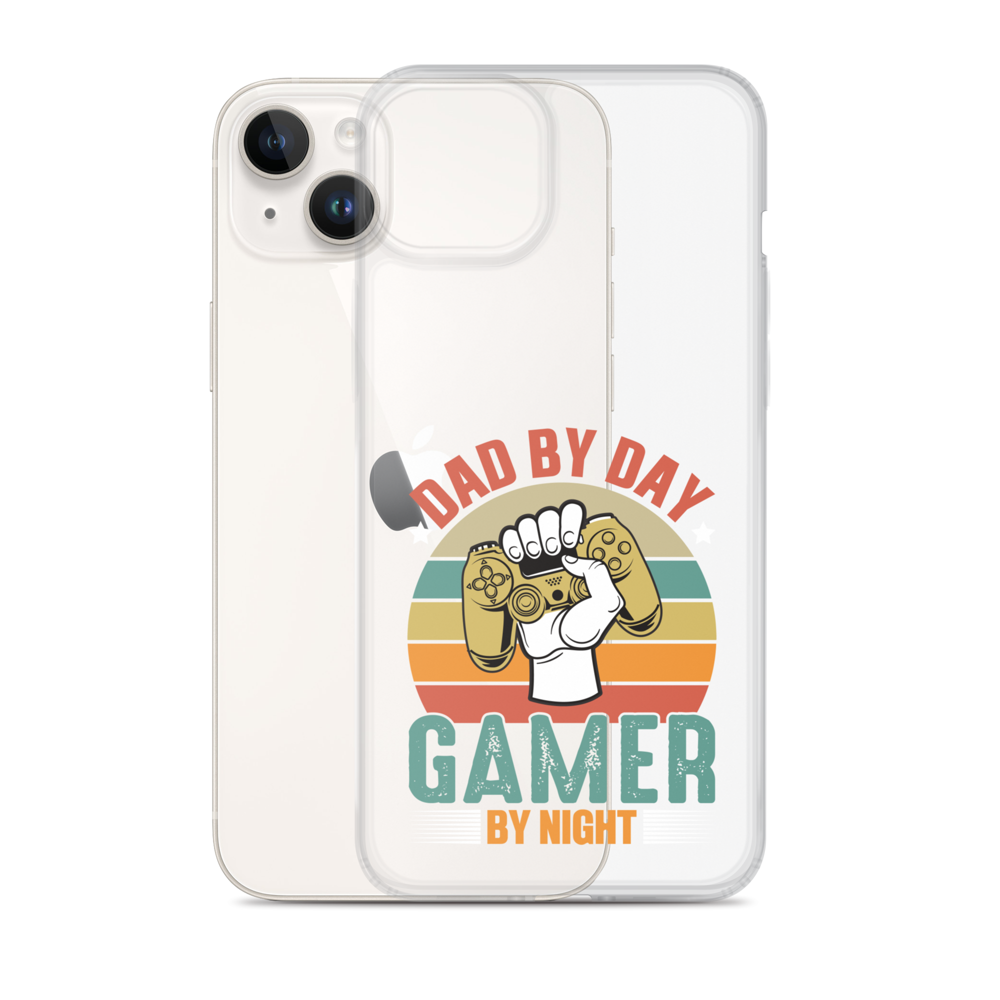 Dad By Day Gamer By Night Clear Case for iPhone®