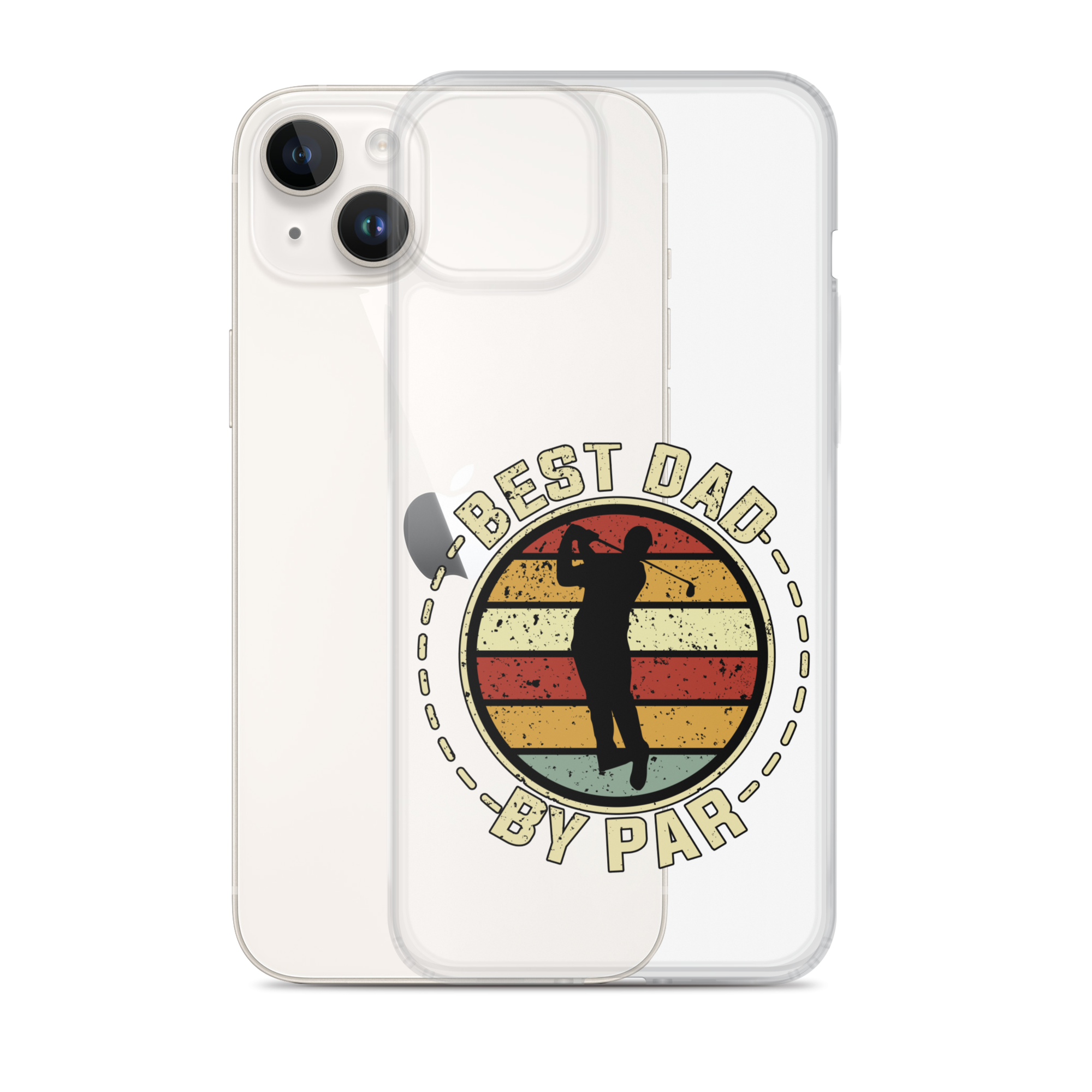 Best Dad By Par Clear Clear Case for iPhone®