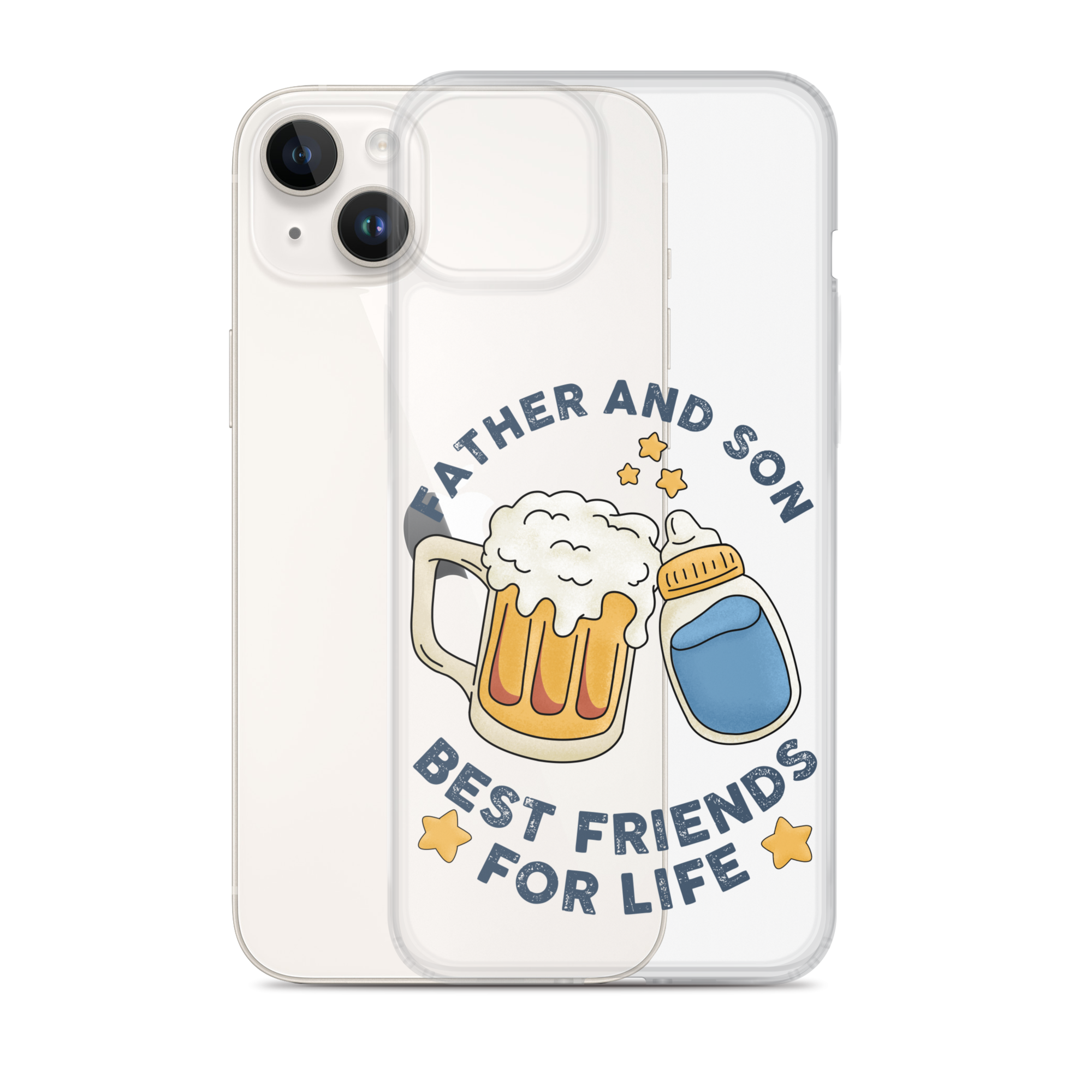 Father And Son Best Friends For Life Clear Case for iPhone®