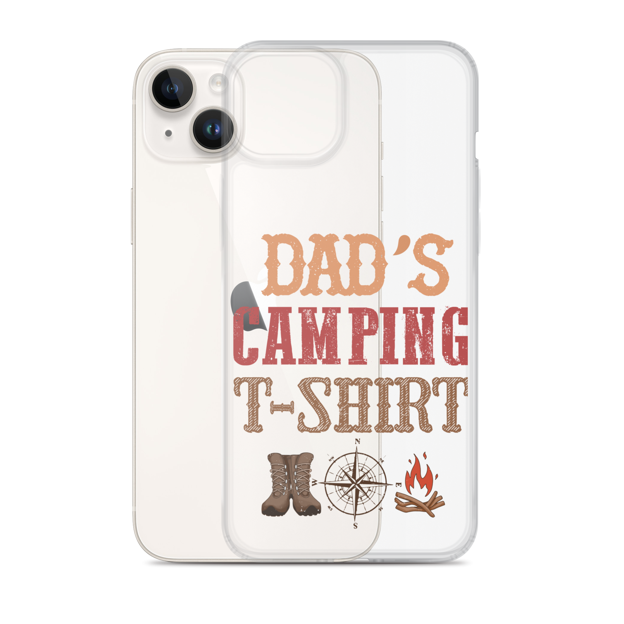 Dad's Camping T-Shirt Clear Case for iPhone®