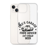 Dad's Garage Free Advice And Cold Beer Clear Case for iPhone®