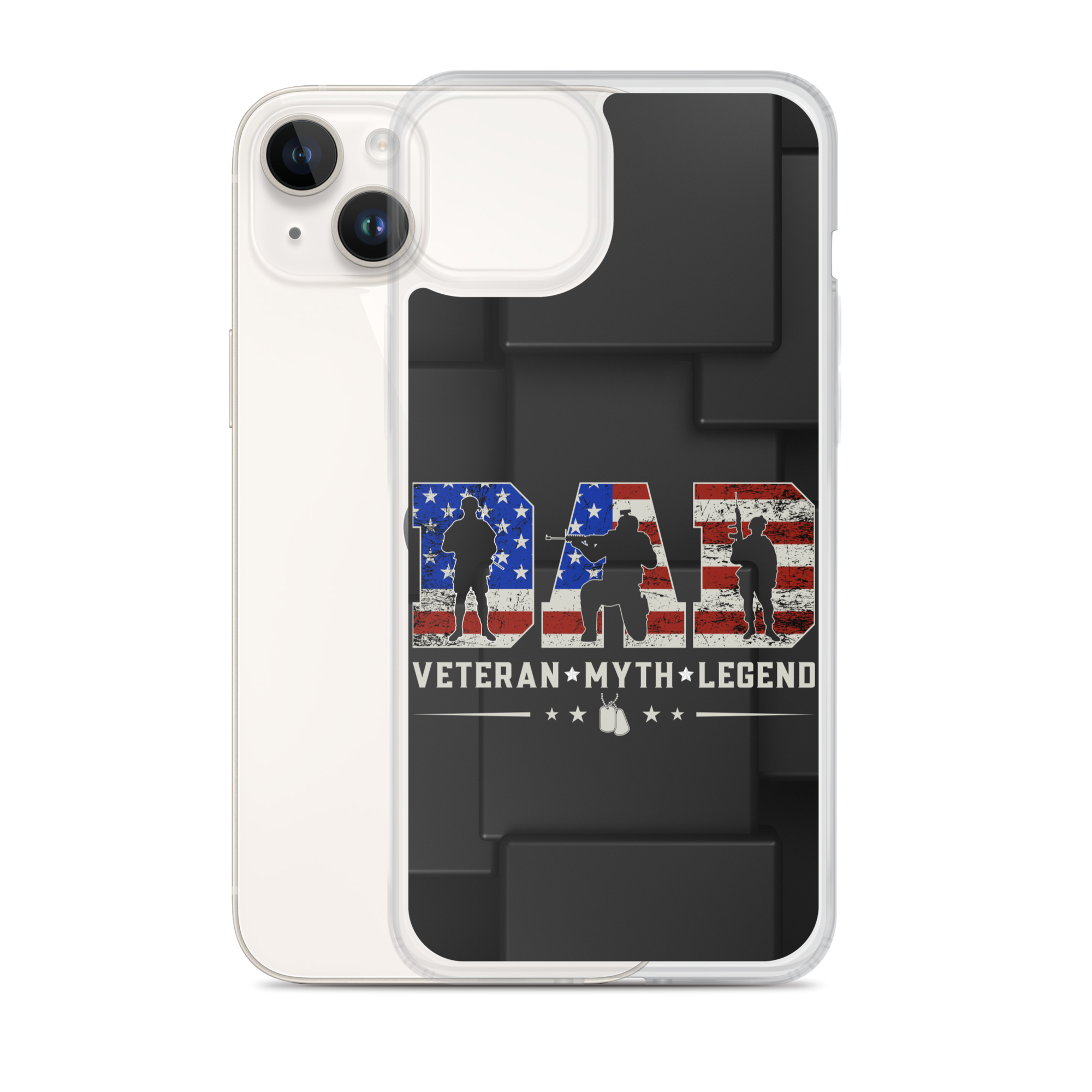 Dad Veteran Myth Legend Clear Case for iPhone®