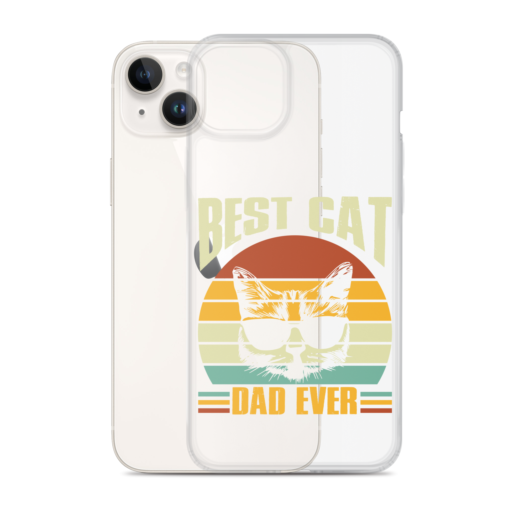 Best Cat Dad Ever Clear Case for iPhone®