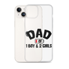 Dad Of 1 Boy And 2 Girls Clear Case for iPhone®