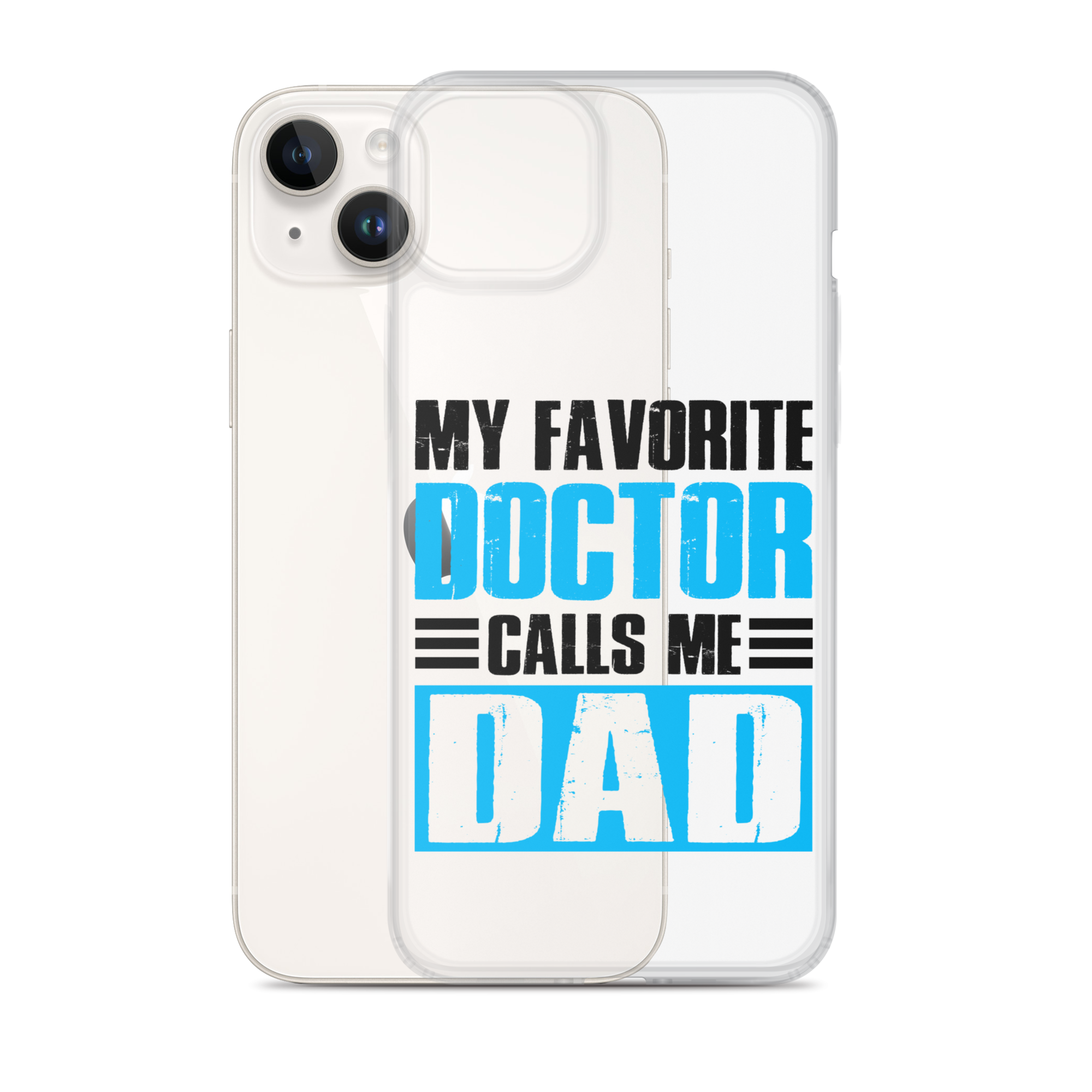 Mer Dad Don't Mess With My Mermaid Clear Case for iPhone®